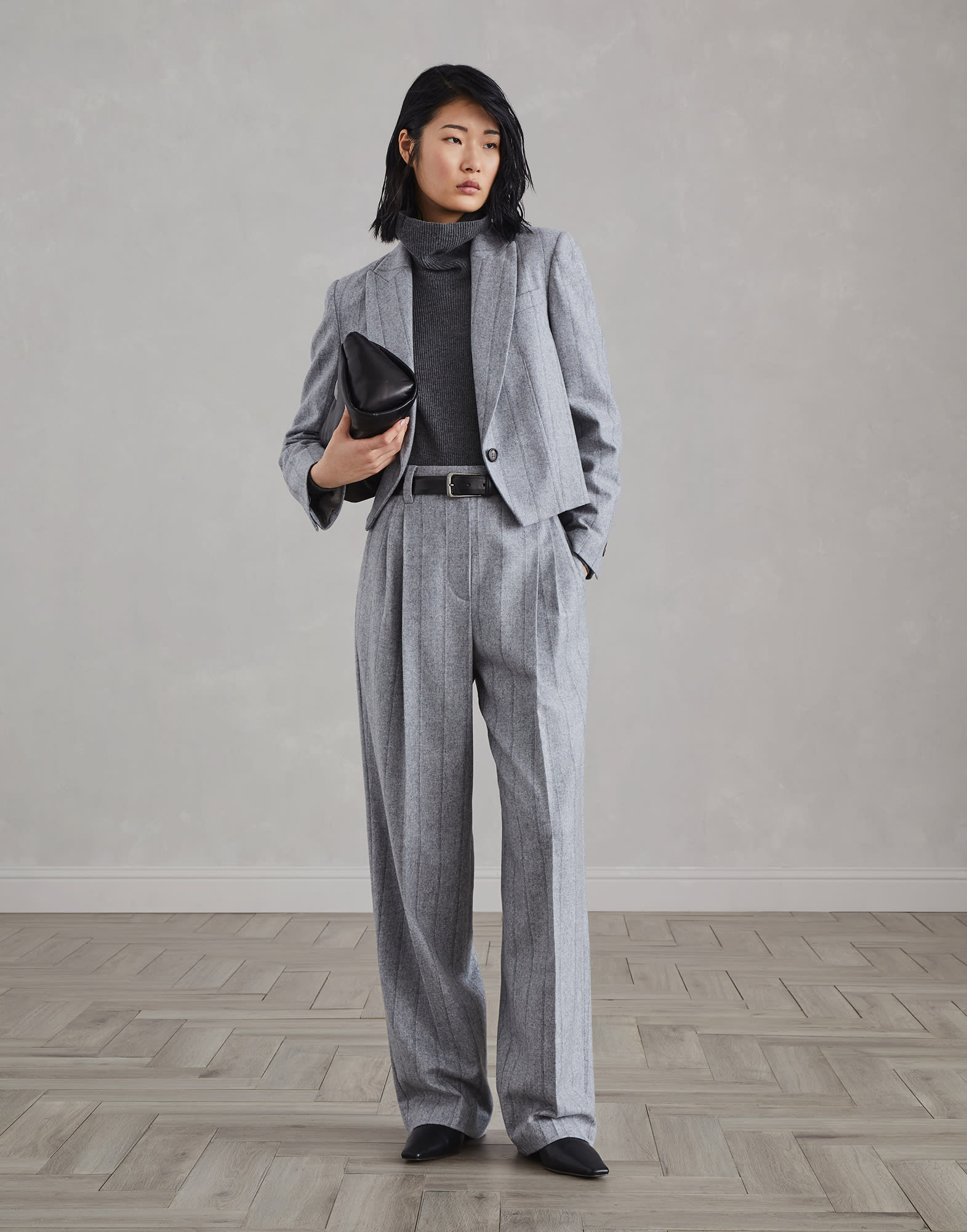 Cropped blazer with monili (242MD5892355C2247) for Woman | Brunello  Cucinelli