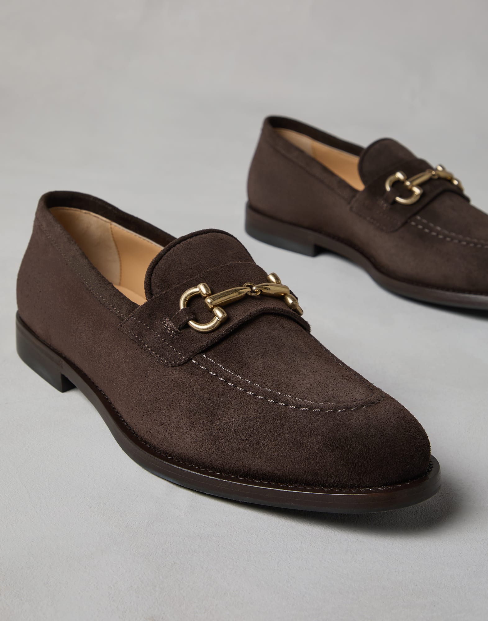 Suede loafers (242MZUPEAU714C7284) for Man | Brunello Cucinelli