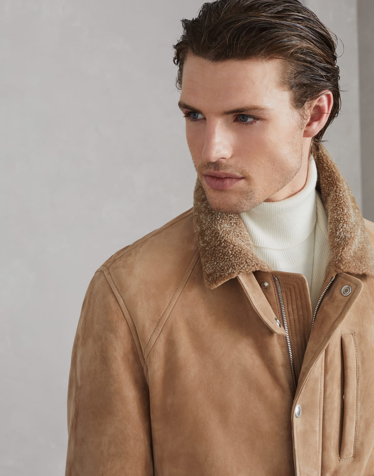 Shearling field jacket (242MPMLV2002C1358) for Man