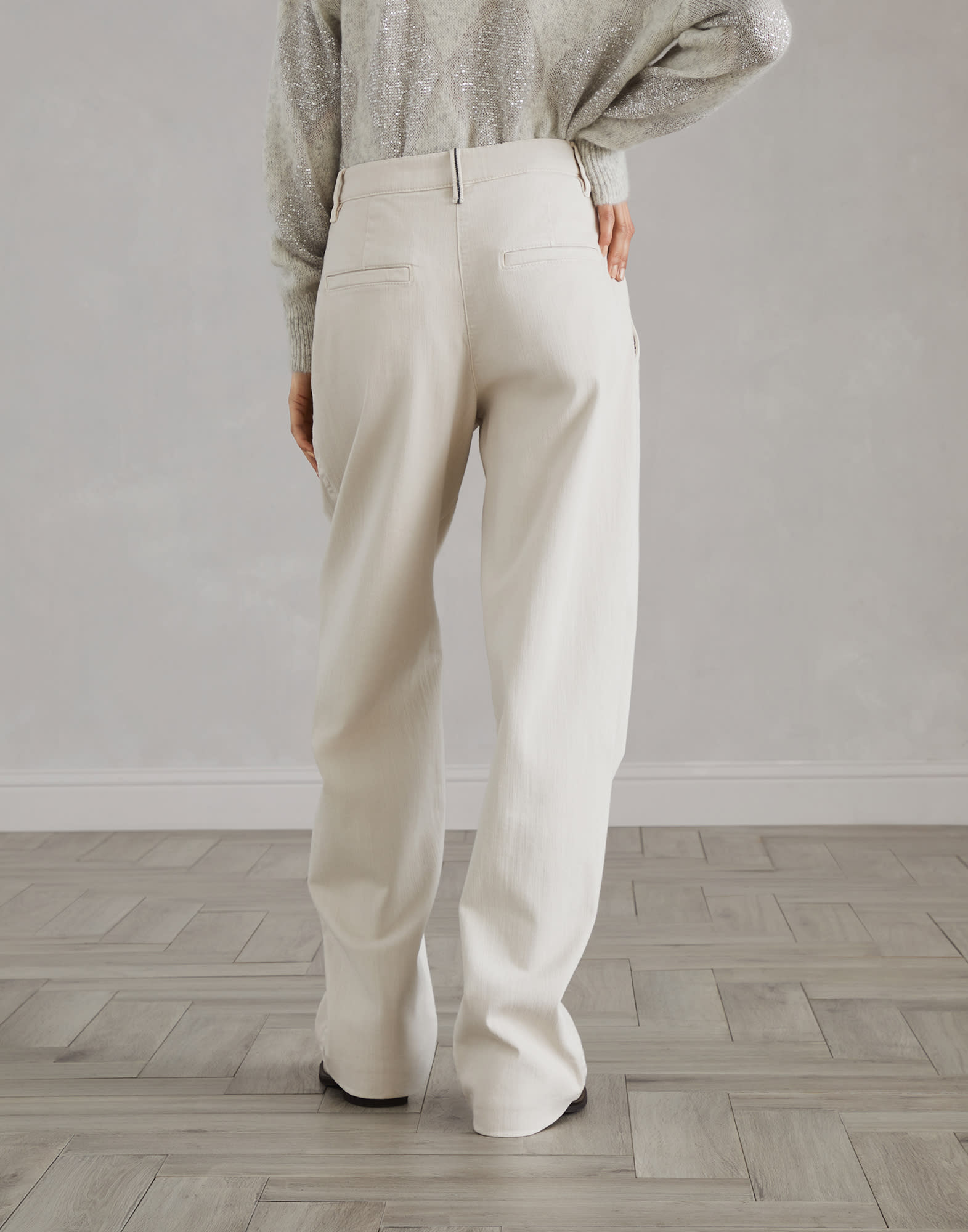 Loose Straight trousers with monili (242MH137P5934C9443) for