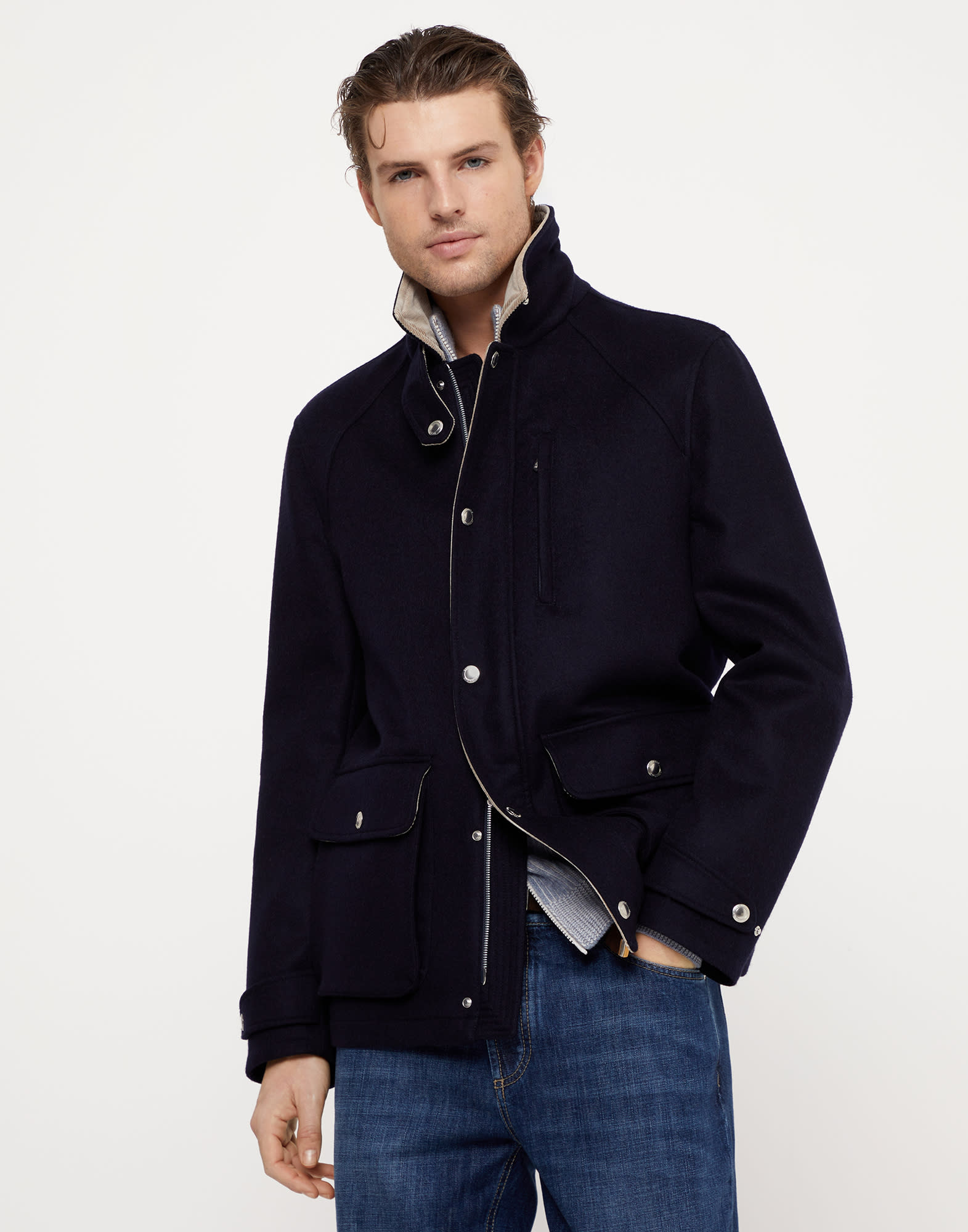 Double beaver outerwear jacket