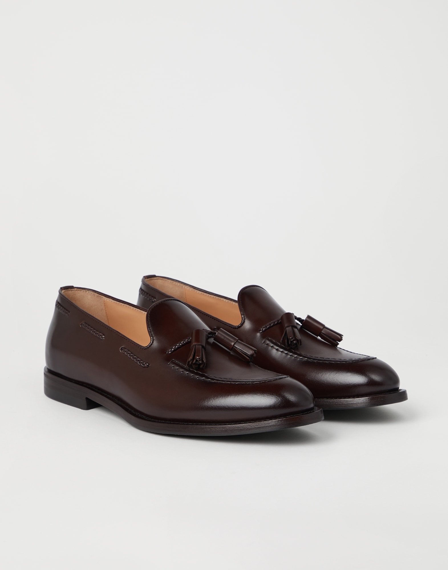 Antique calfskin loafers