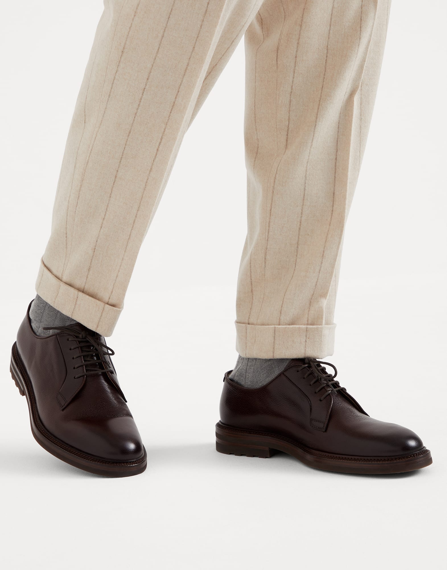 BRUNELLO CUCINELLI Leather Derby Shoes for Men | MR PORTER