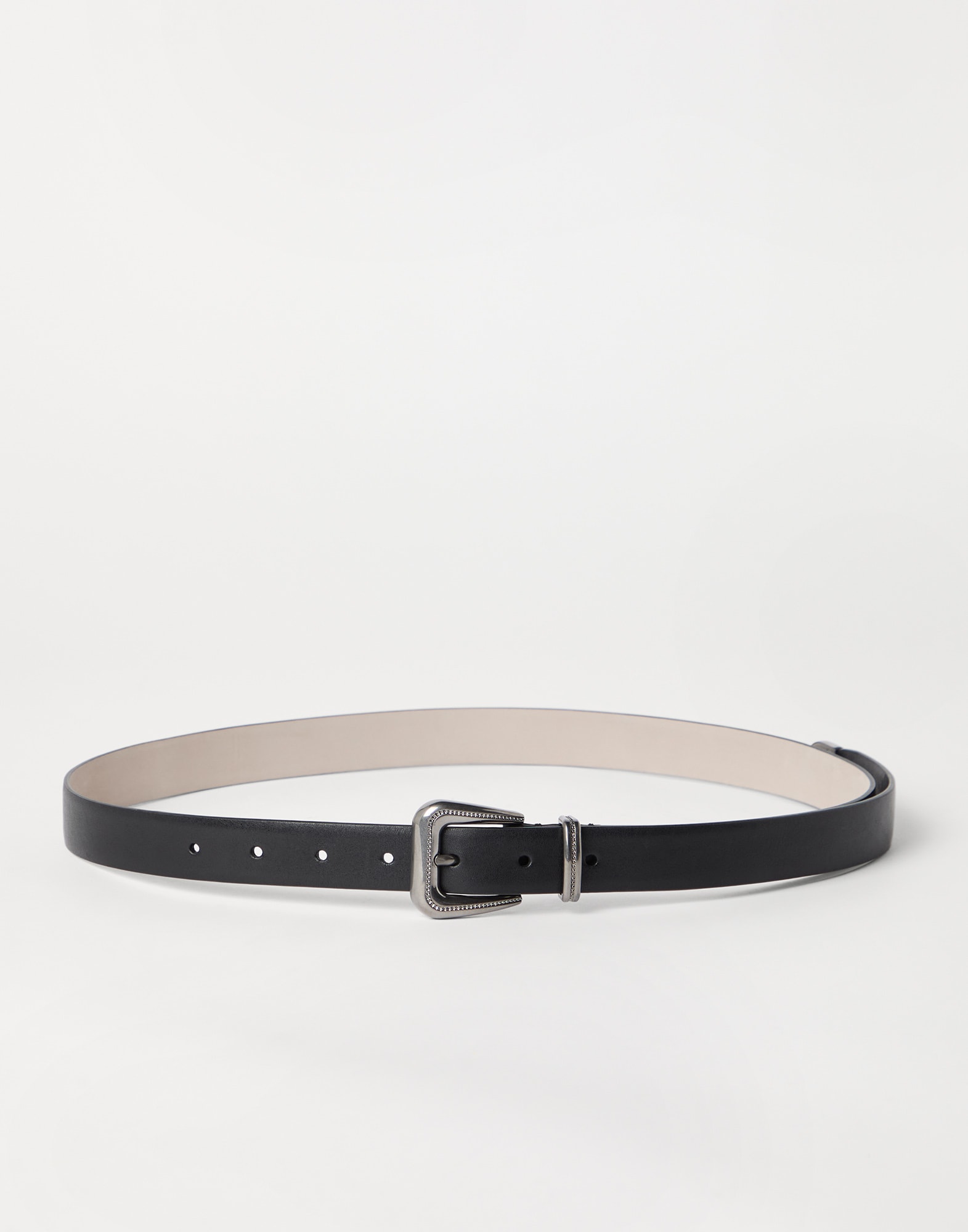 Vachetta belt with monili