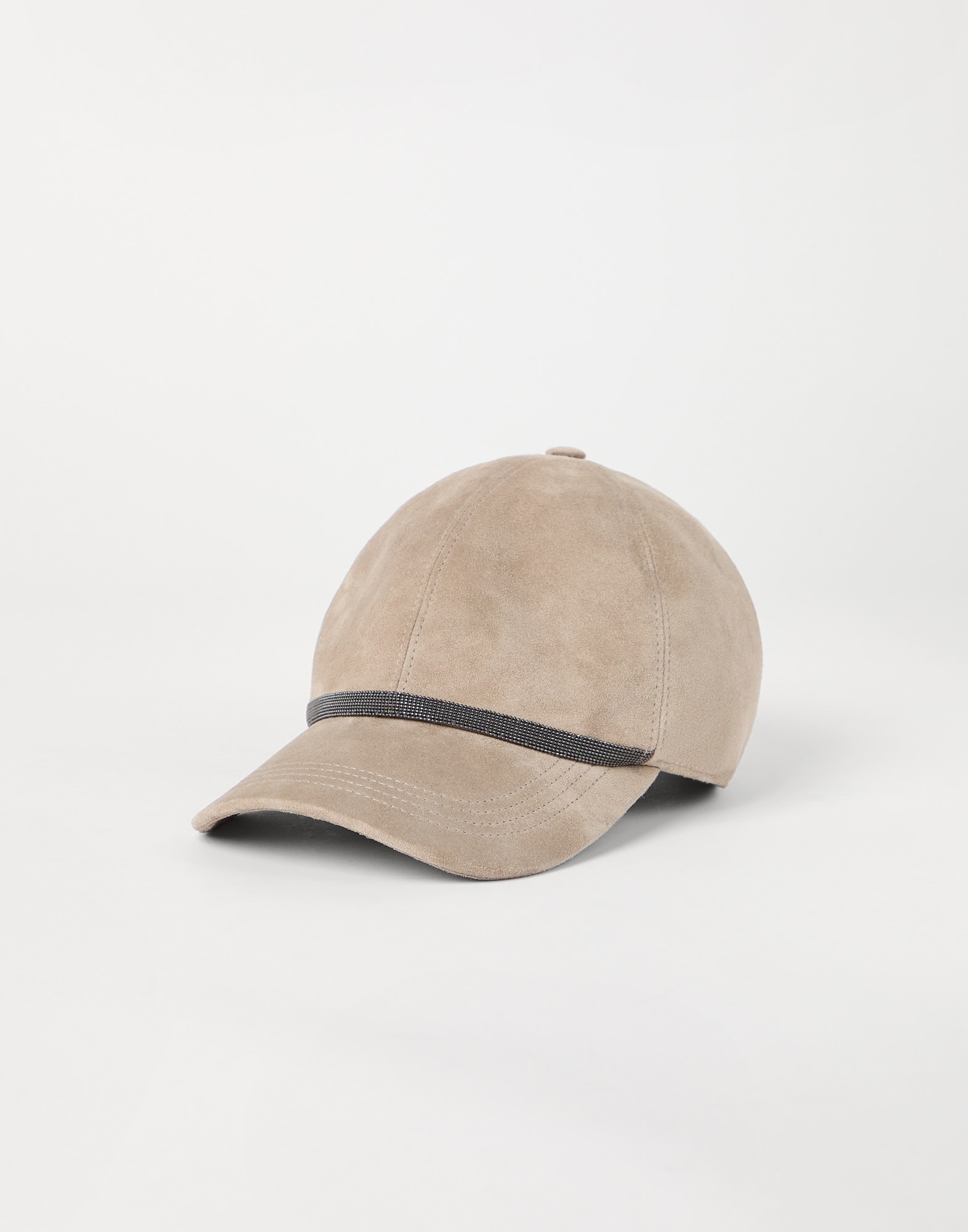 Beige suede cap on sale