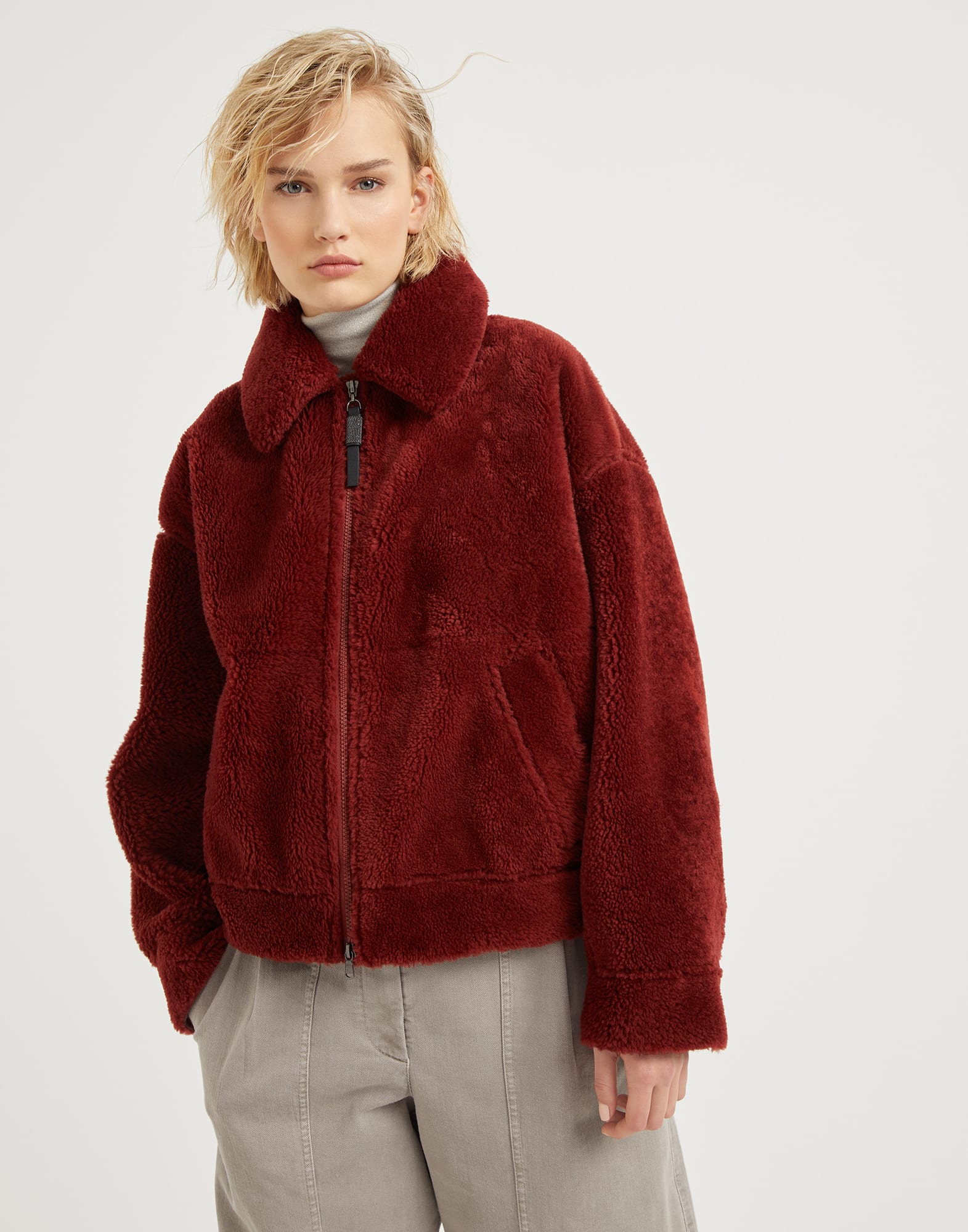 Outerwear in shearling