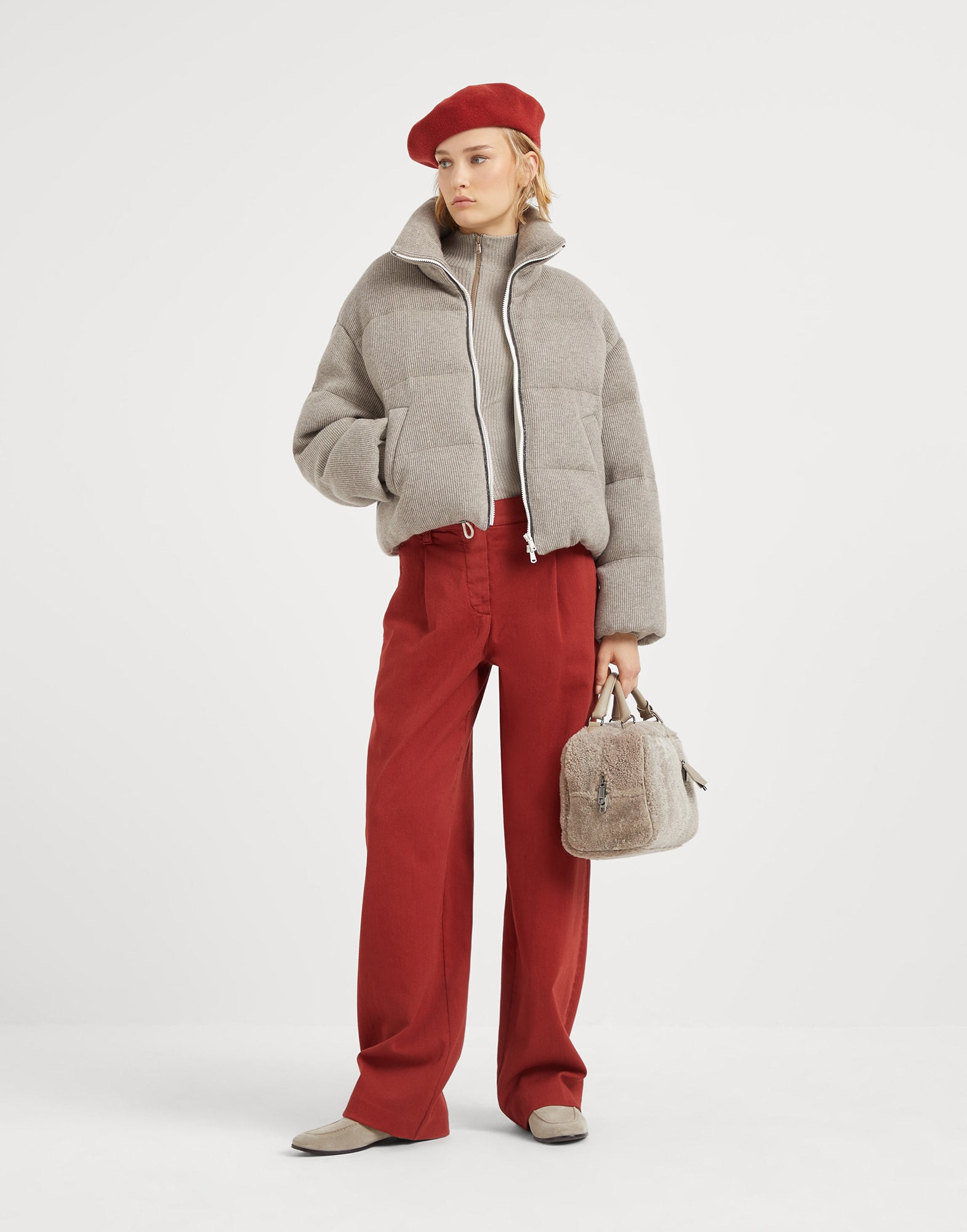 Loose Straight trousers with monili (242MH137P5934C9443) for