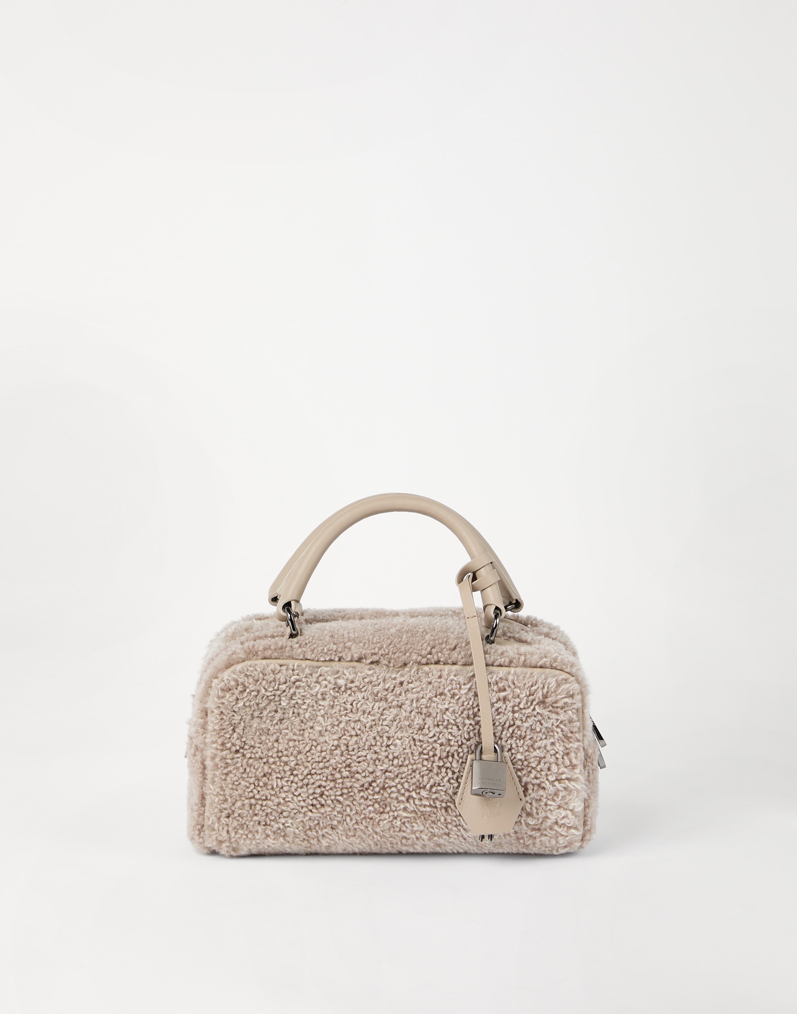 Small shearling Boston Explorer bag