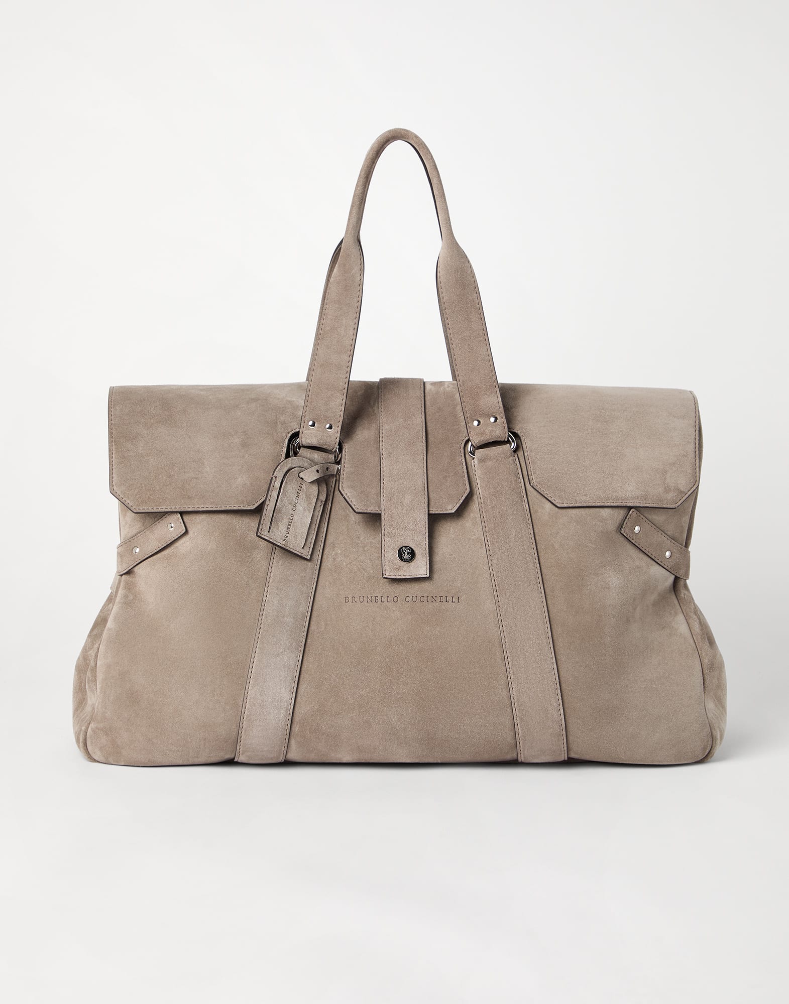 Weekender Country bag Stone Grey Man - Brunello Cucinelli