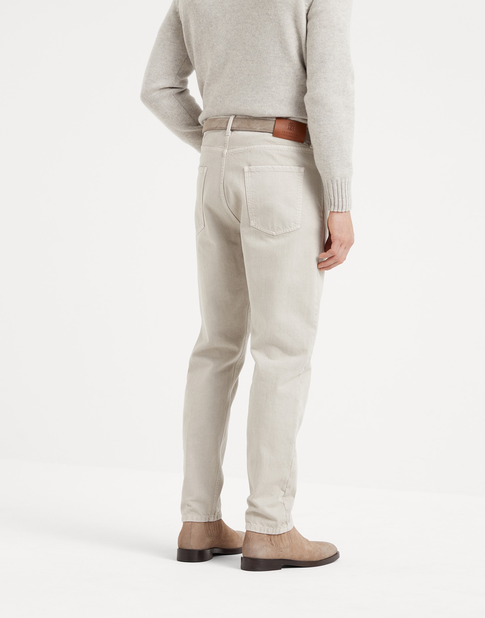 Iconic fit five-pocket trousers (242M262PO1090C7493) for Man | Brunello  Cucinelli