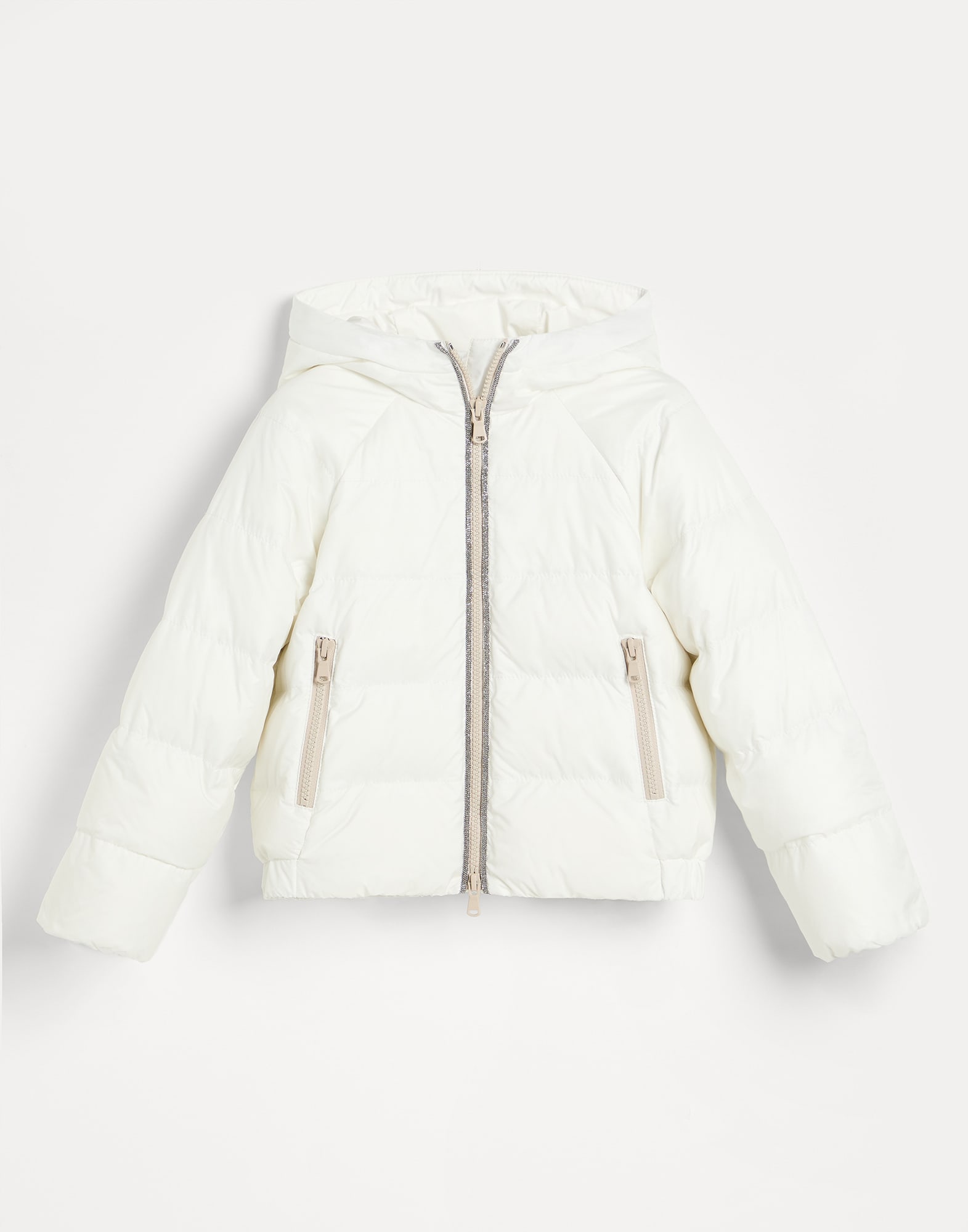 Piumino in nylon Bianco Bambina - Brunello Cucinelli