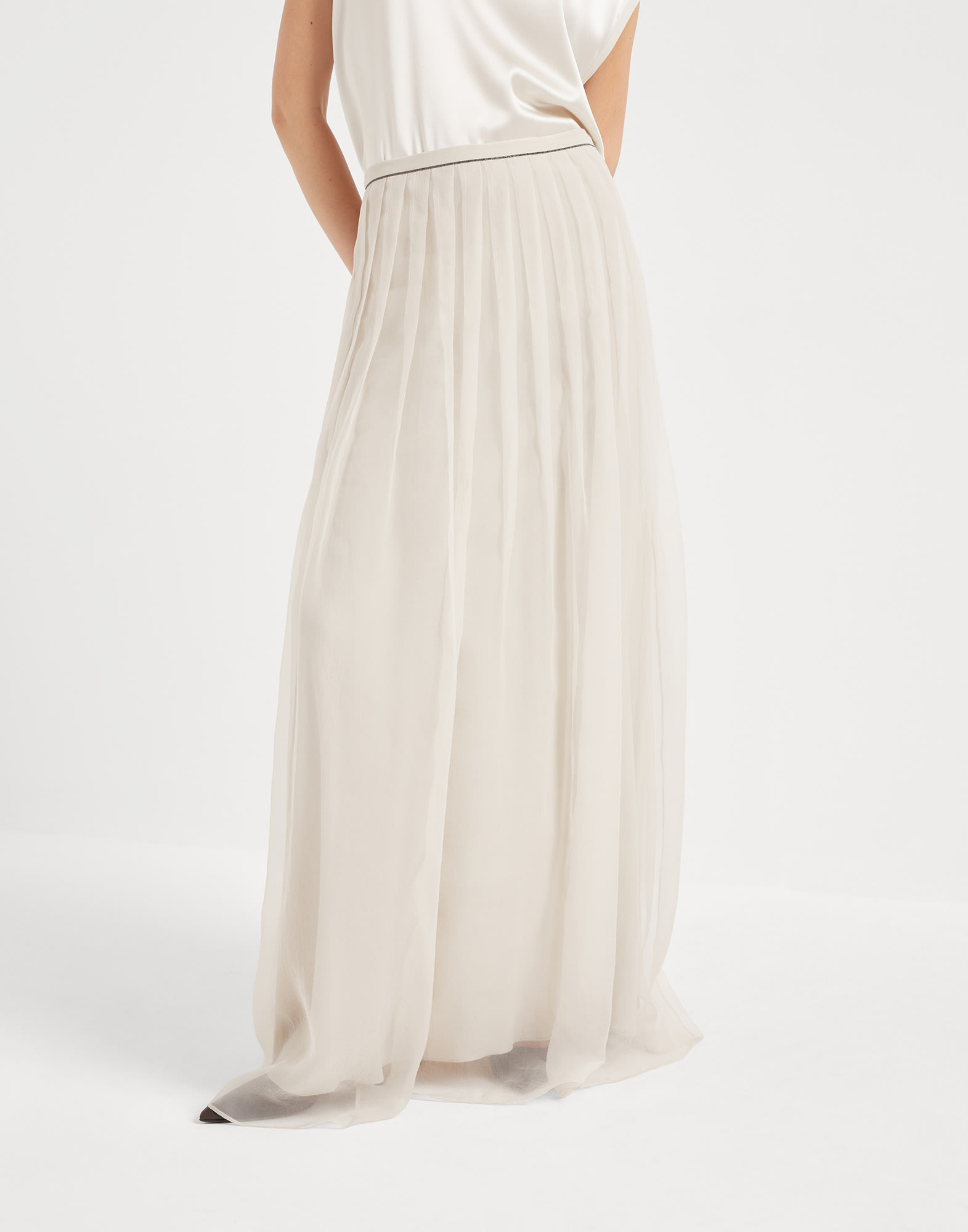 Pleated Maxi Skirt