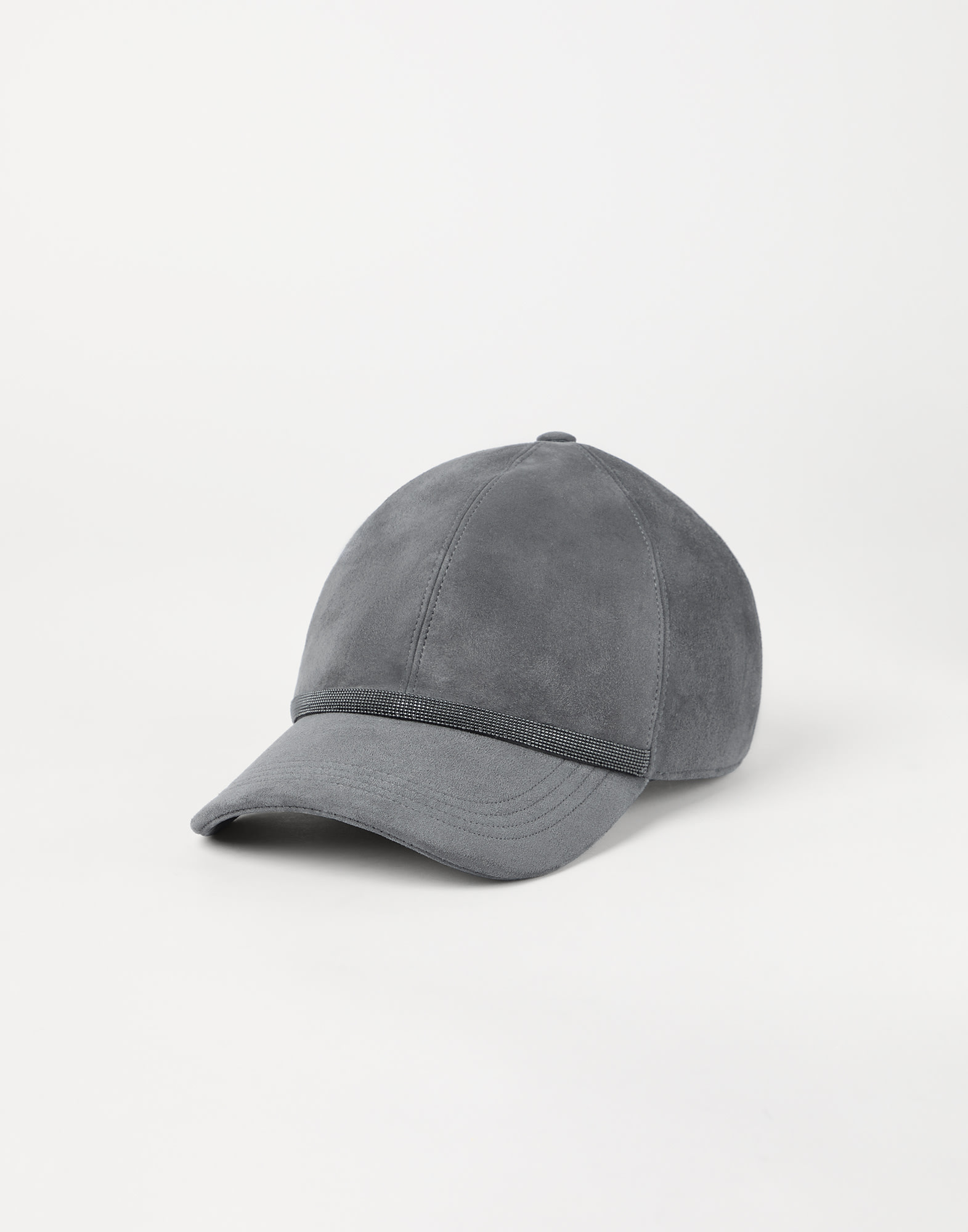 Grey faux suede cap clearance