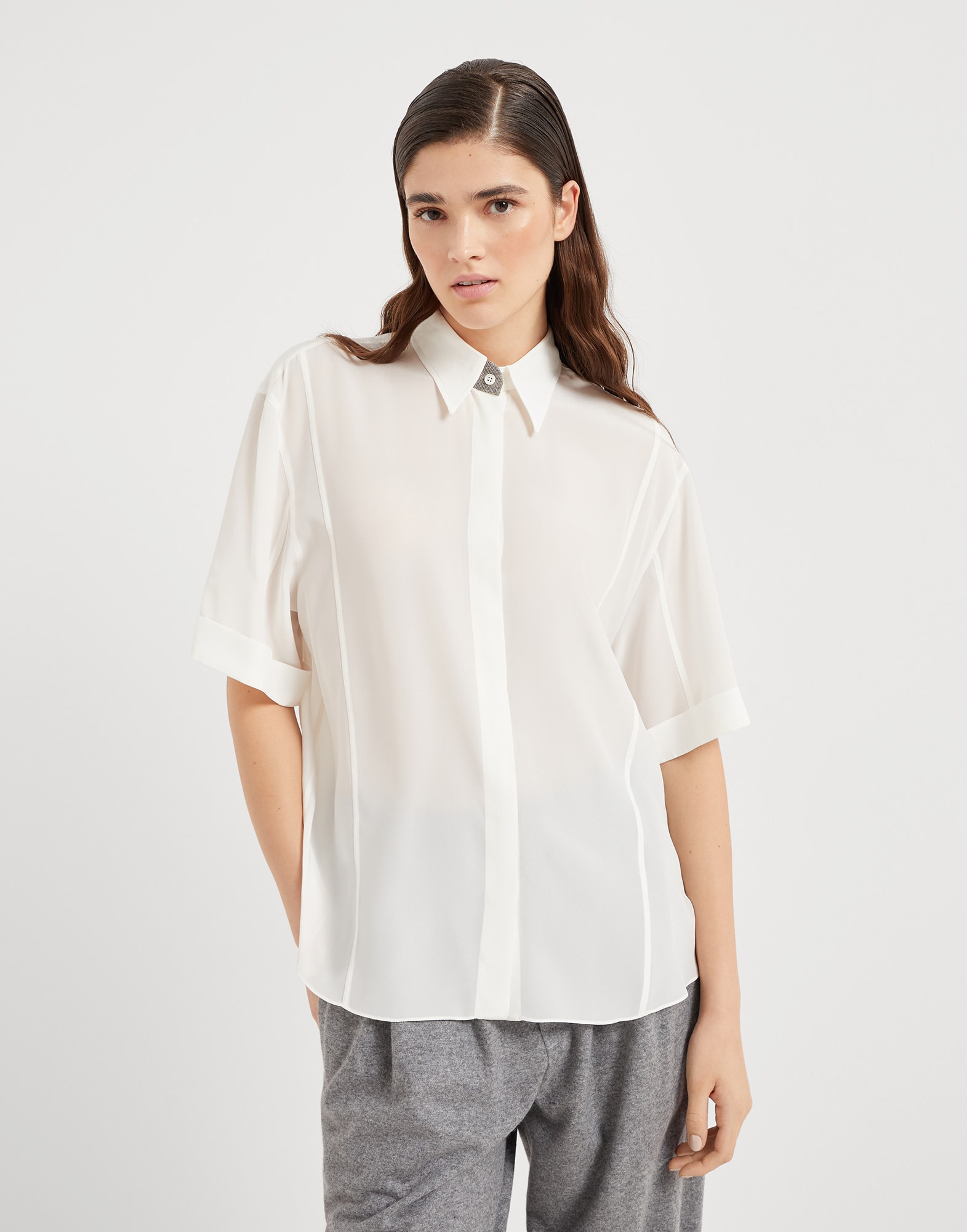 BRUNELLO CUCINELLI - ブルネロクチネリ シルクシャツの通販 by Lily's closet｜ブルネロクチネリならラクマ