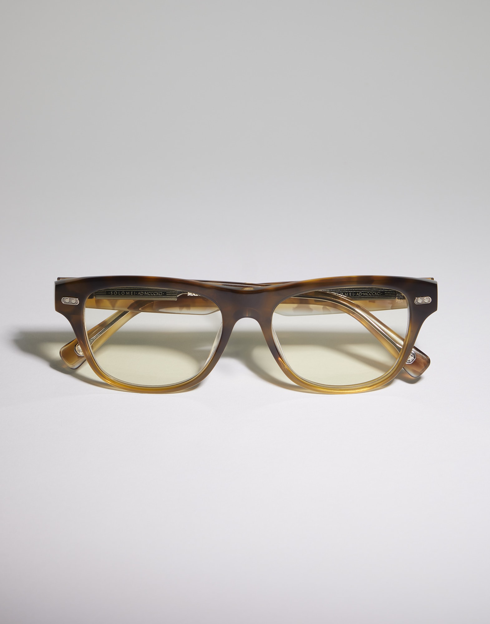 Rectangular acetate glasses