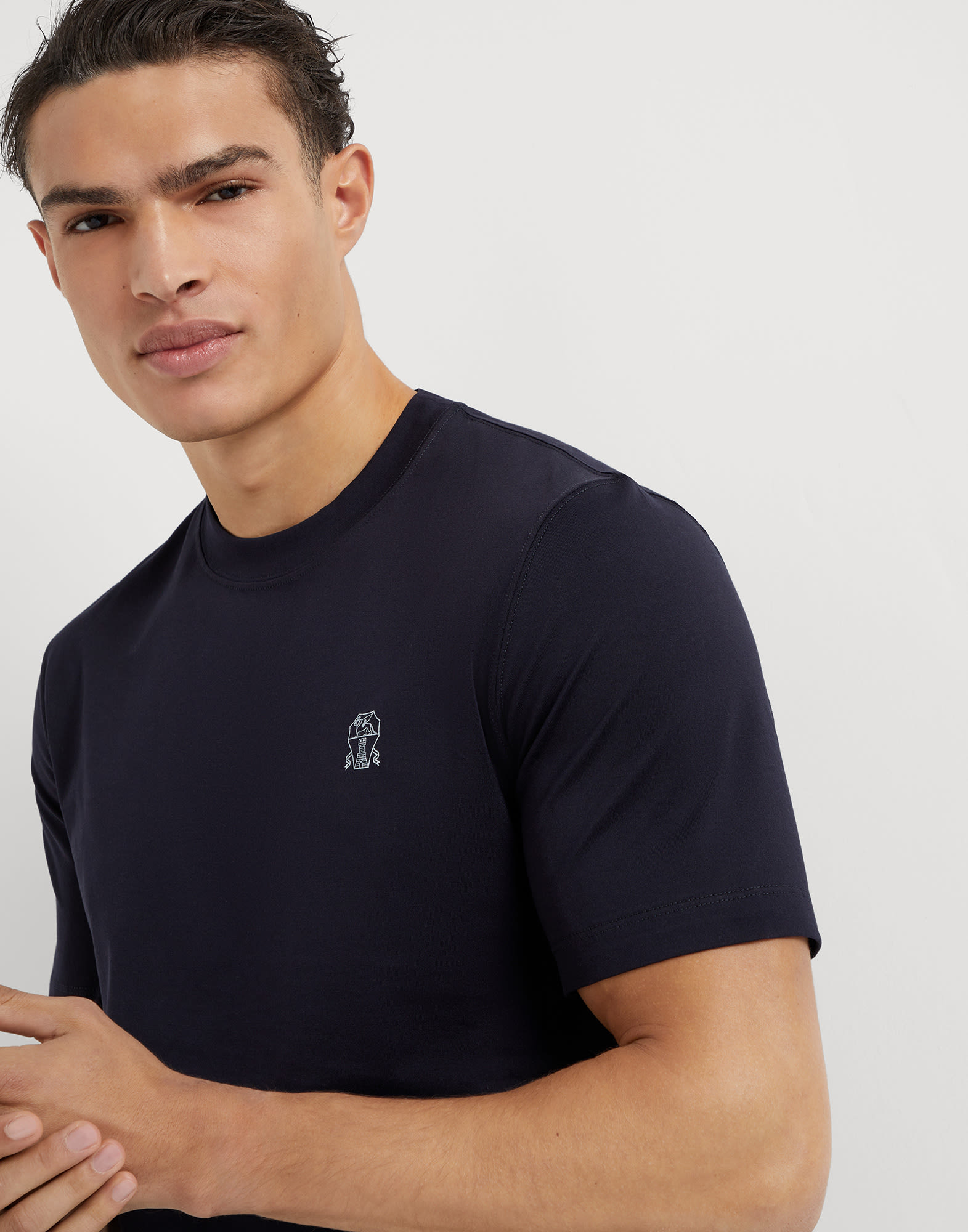 Jersey T-shirt with logo