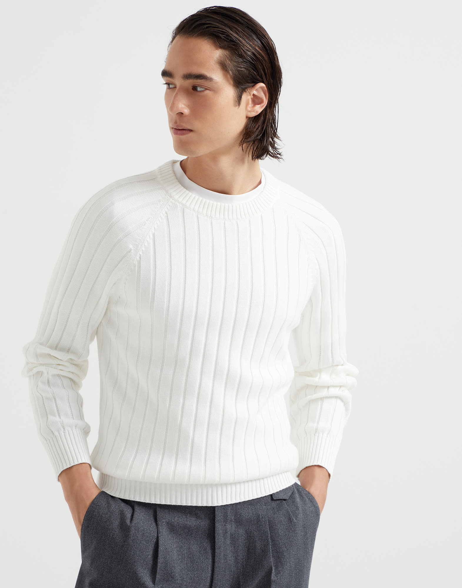 コットンセーター (242M28707500C2723) for メンズ | Brunello Cucinelli