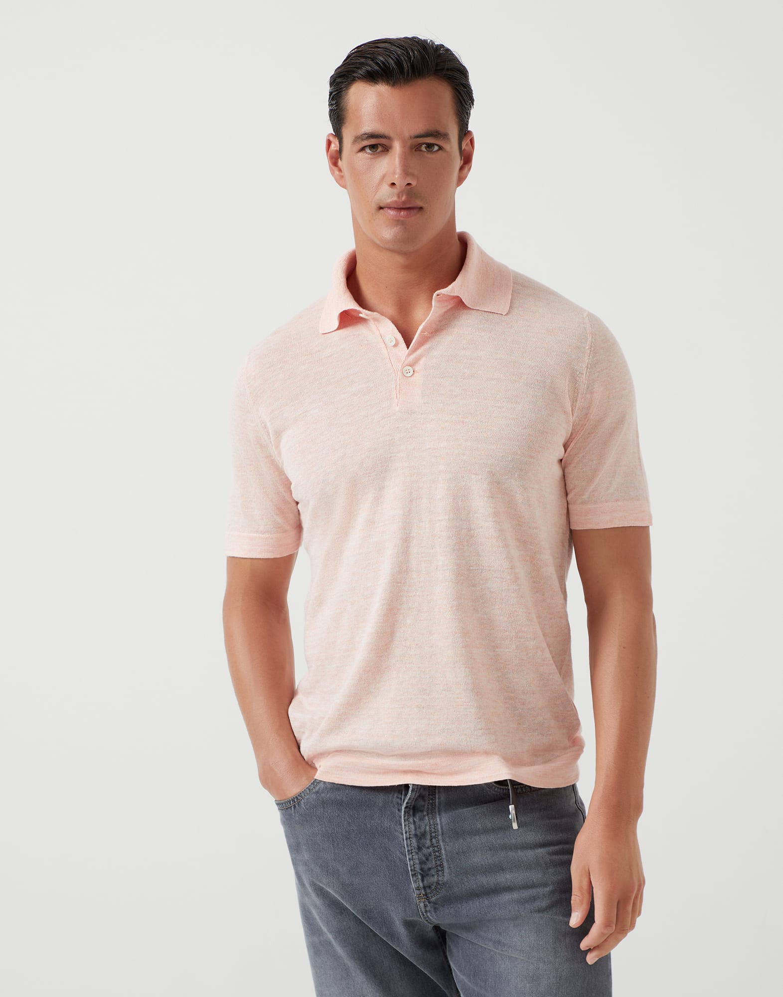 メンズ 向け ナイト ニット ポロシャツ | Brunello Cucinelli メンズ 向け ナイト ニット ポロシャツ | Brunello Cucinelli