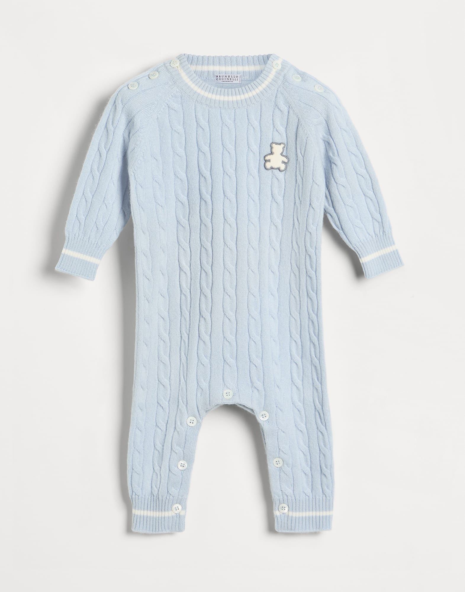 Tuta Baby Bernie a treccia 242B22M20909CHC21 Baby Brunello Cucinelli