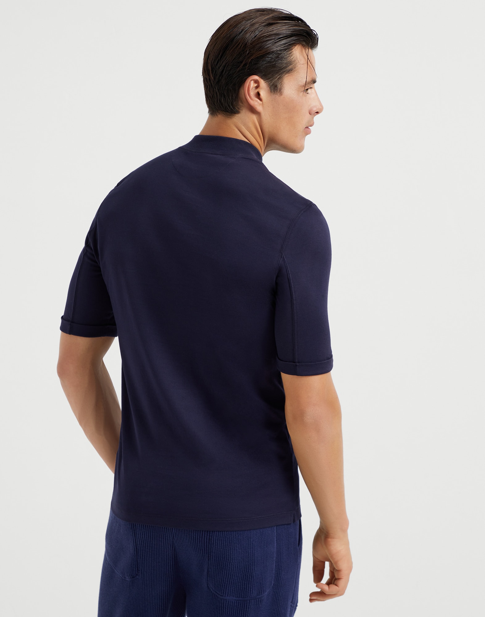 Brunello Cucinelli| (M0B137444G C6134) Jersey T-shirt for Man in Cobalt | Brunello Cucinelli