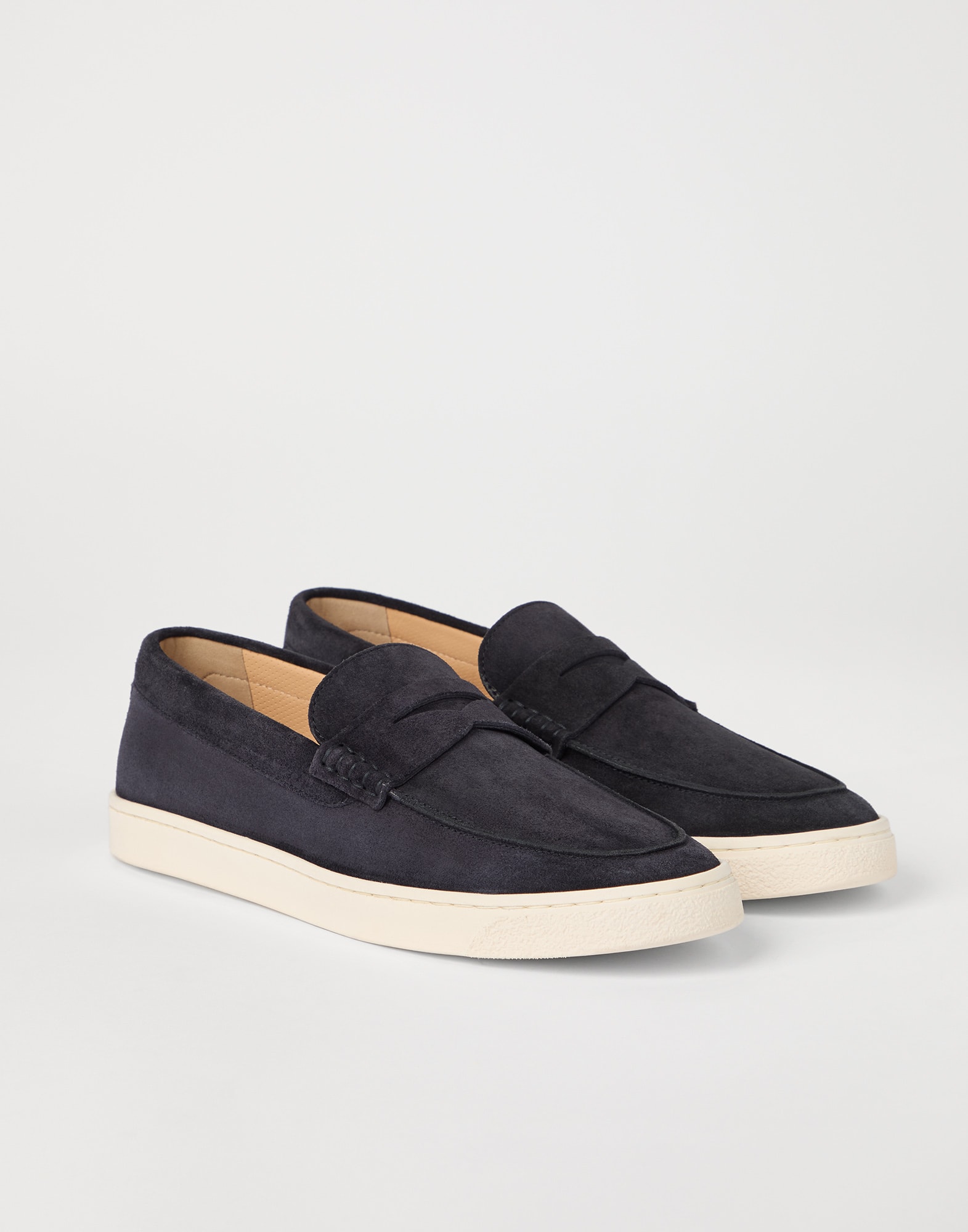 Loafer sneakers for Man in Blue | Brunello Cucinelli Loafer sneakers for Man in Blue | Brunello Cucinelli