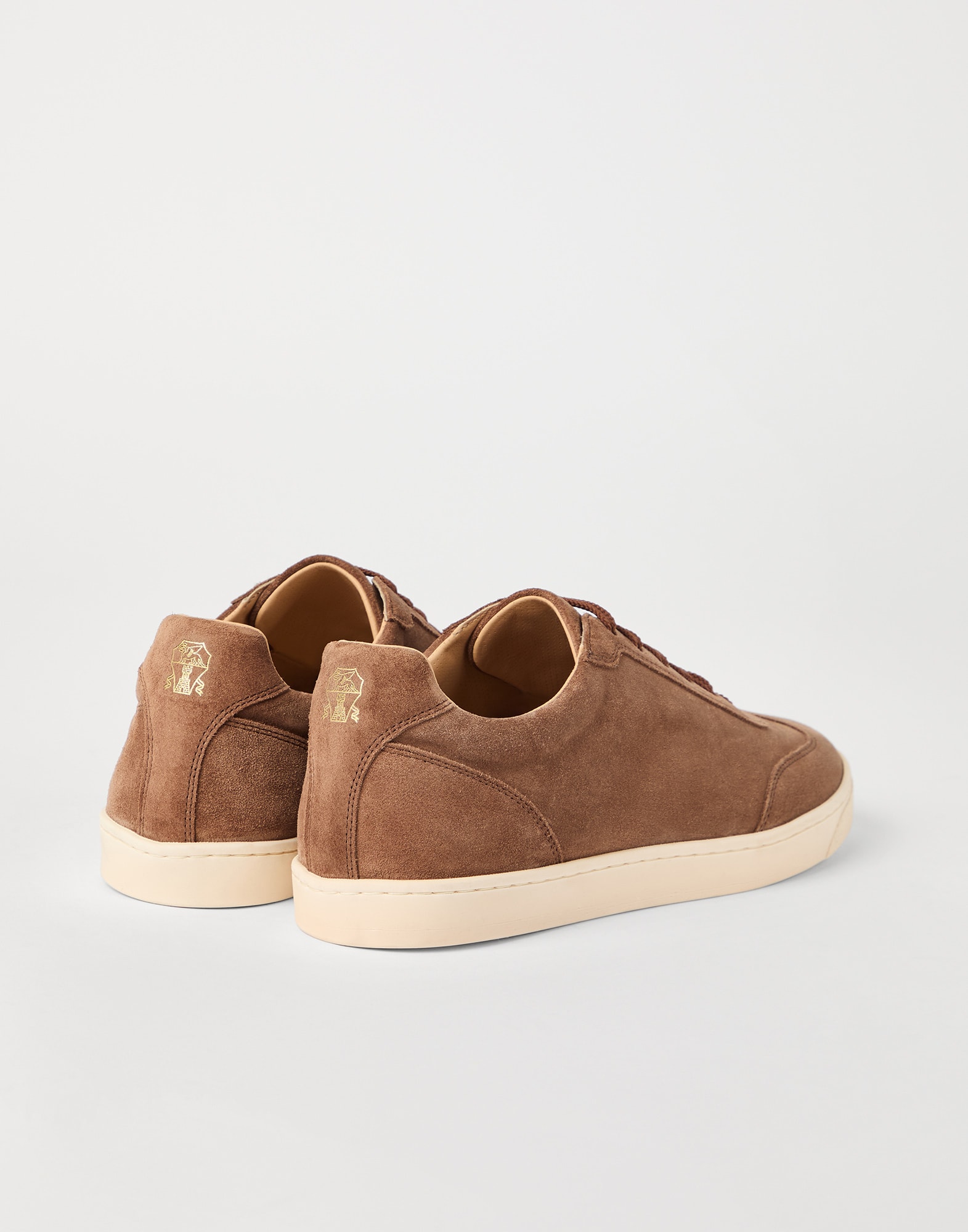 Suede sneakers for Man in Hazelnut | Brunello Cucinelli Suede sneakers for Man in Hazelnut | Brunello Cucinelli