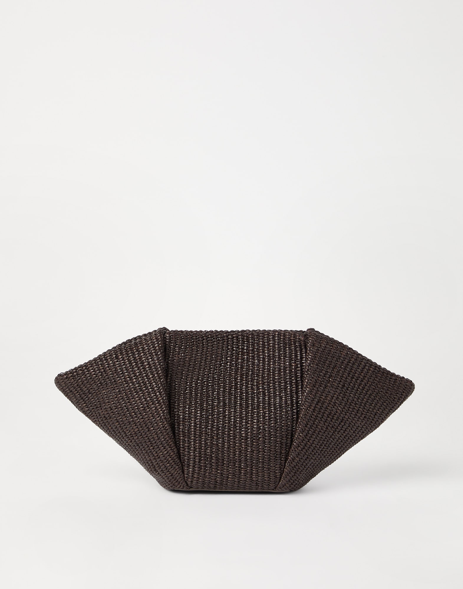Сумка Pouch Marina из рафии Коричневый Женщина - Brunello Cucinelli
