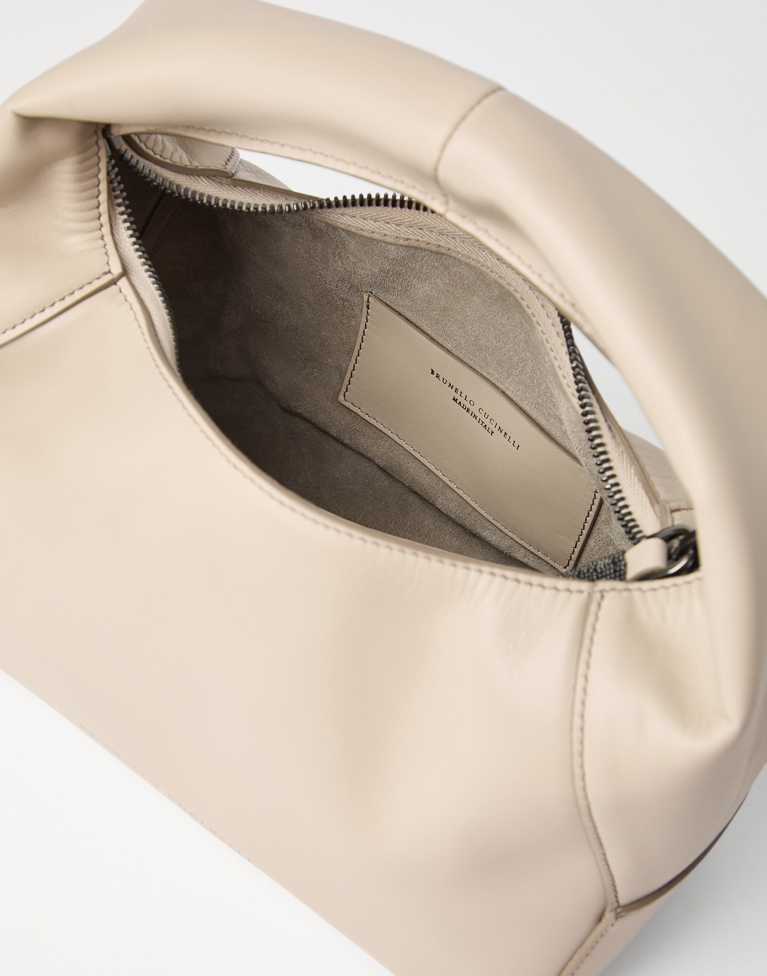 Calfskin small BC Duo Hobo bag for Woman in Pine Cone Brown Calfskin small BC Duo Hobo bag for Woman in Pine Cone Brown