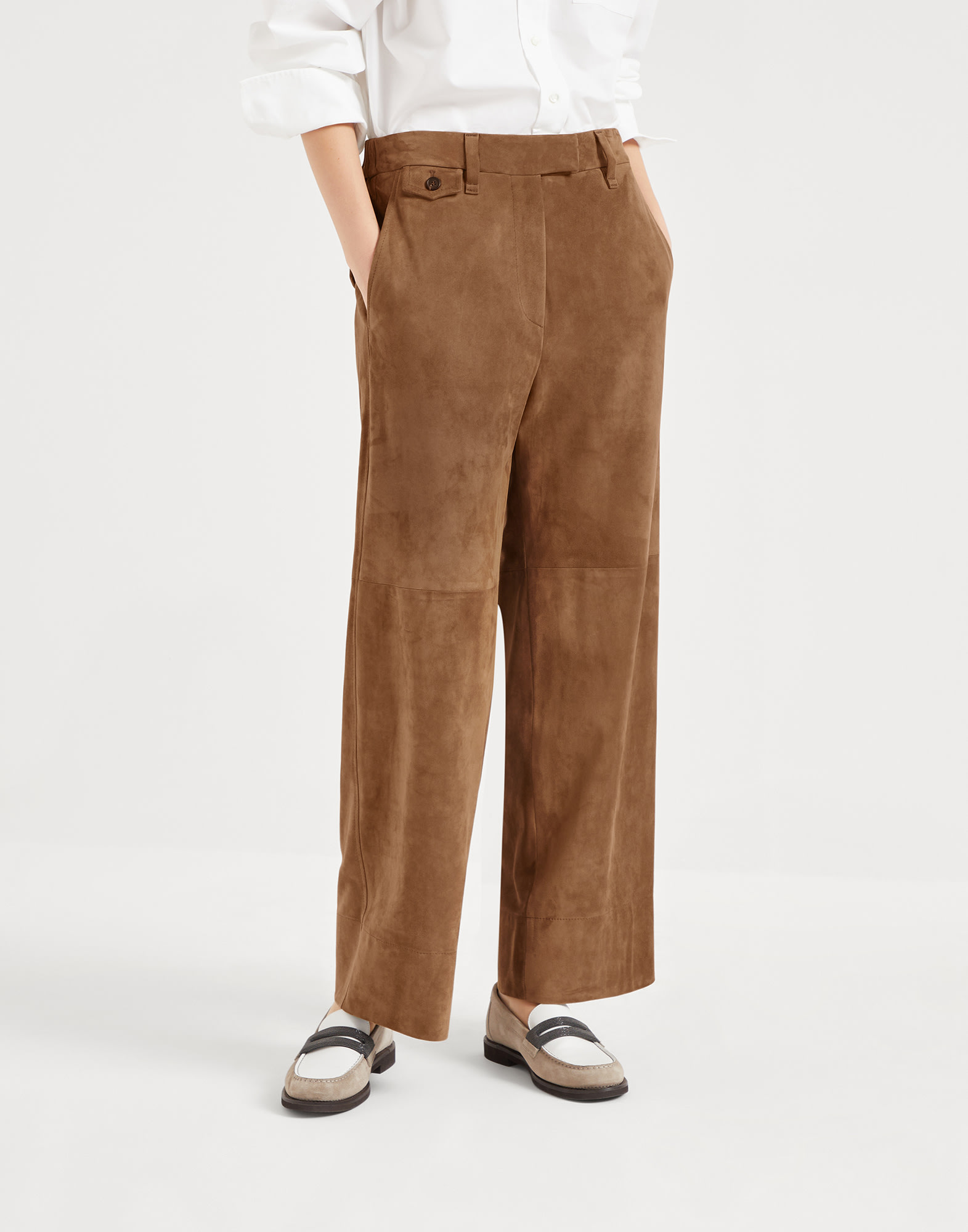 ブルネロクチネリ Brunello Cucinelli Chino Cropped Pants Chino Crop trousers (251M0PCLP8936C749504) for Woman