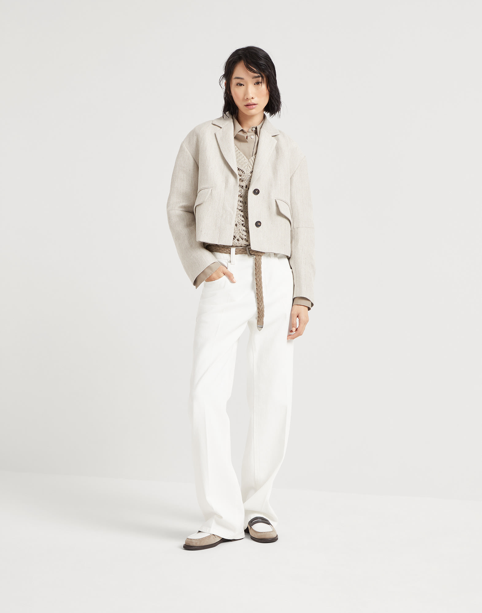 Camicia in Cotone - Vista look completo - Visualizza a schermo intero