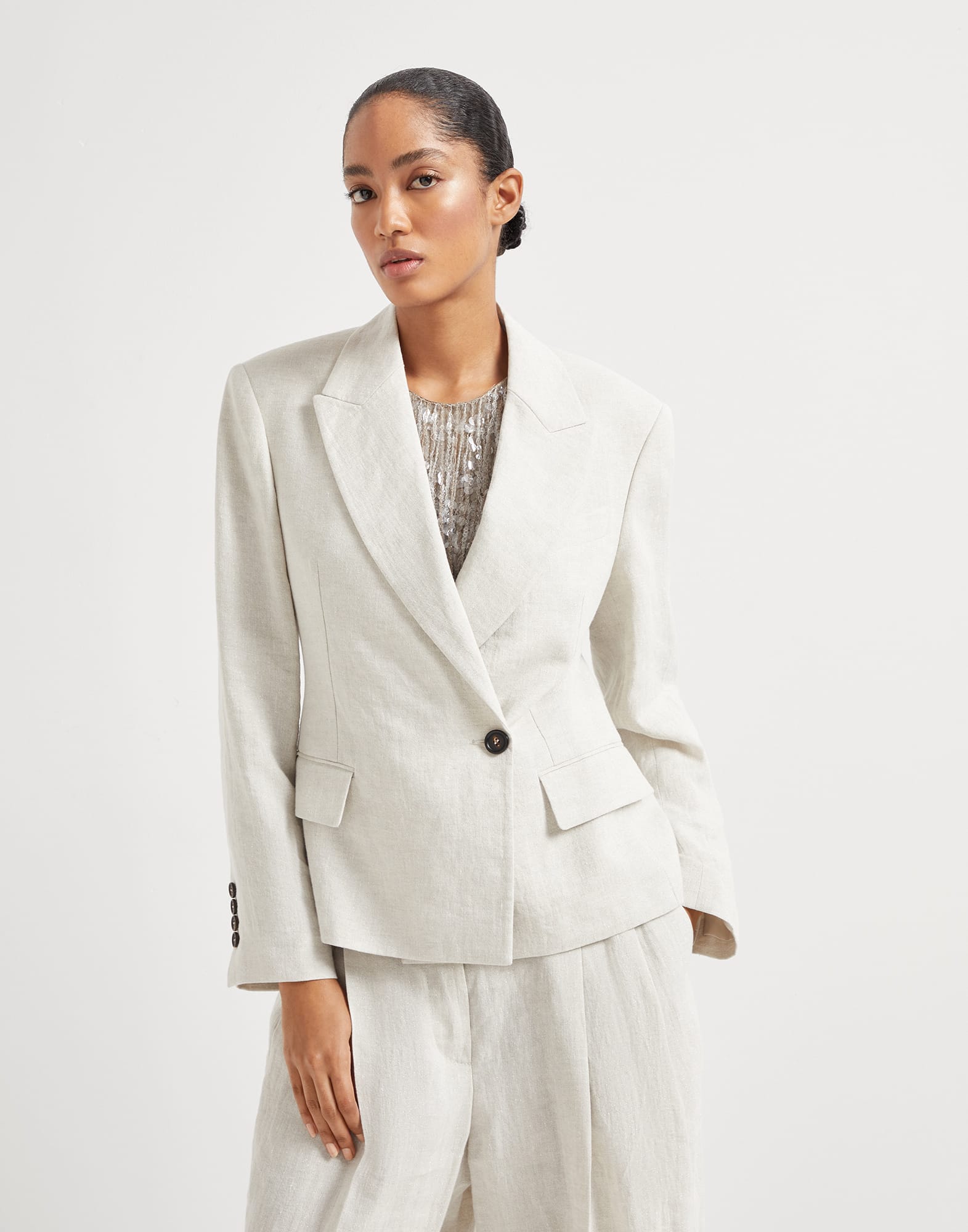 【訳あり】BRUNELLO CUCINELLI テーラードジャケット イタリア製 BRUNELLO CUCINELLI麻ジャケット