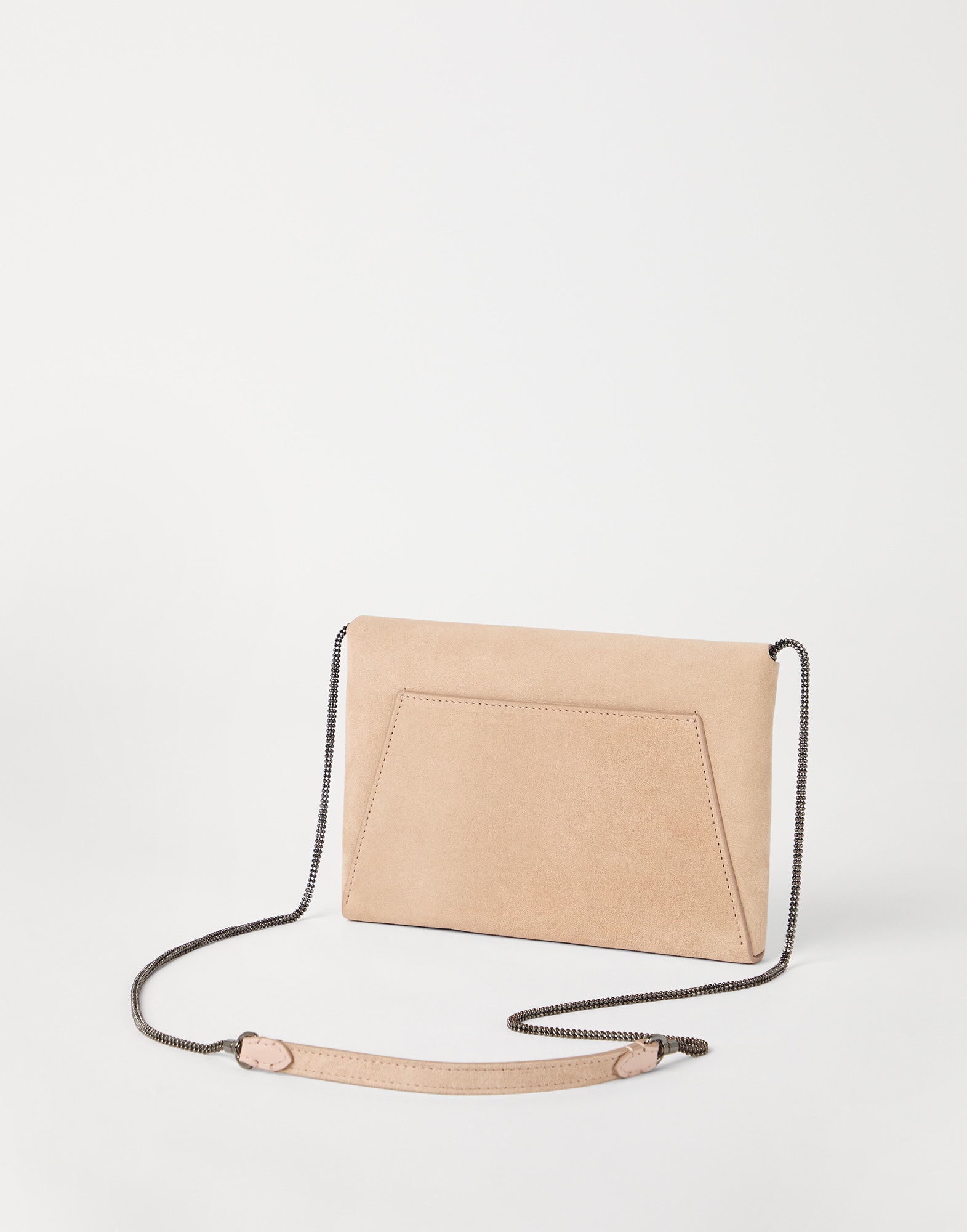 BC Duo pochette with monili for Woman in Light Grey BC Duo pochette with monili for Woman in Light Grey