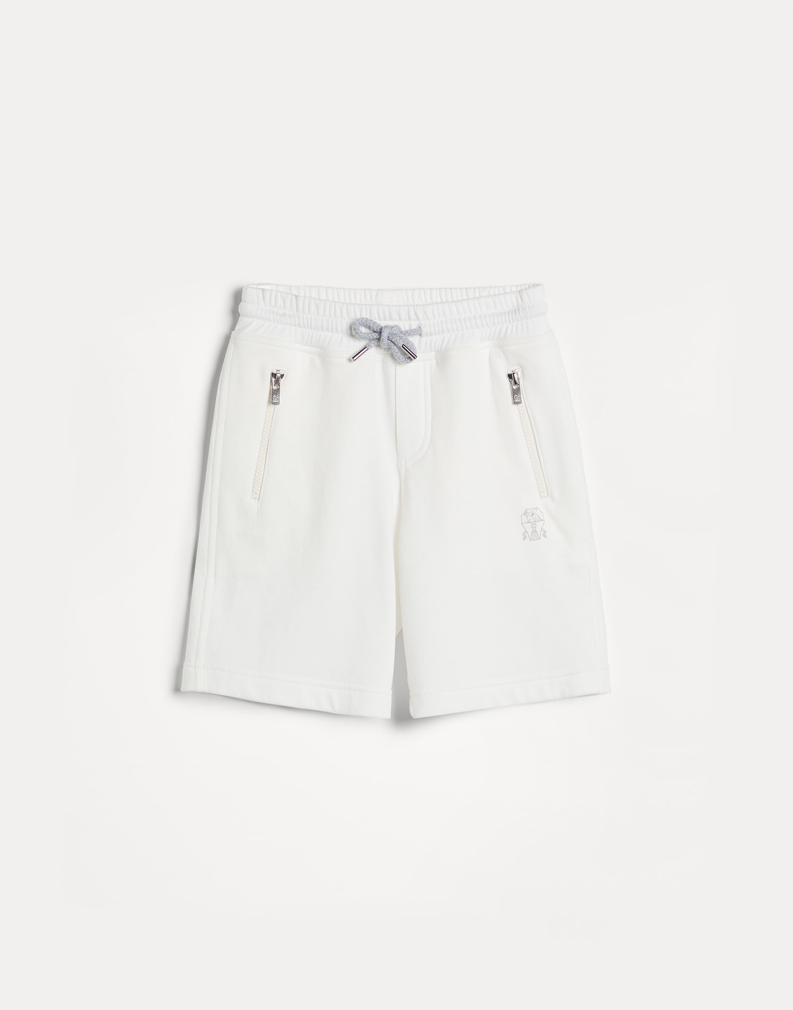 French terry Bermuda shorts with logo for Boys in Off-White