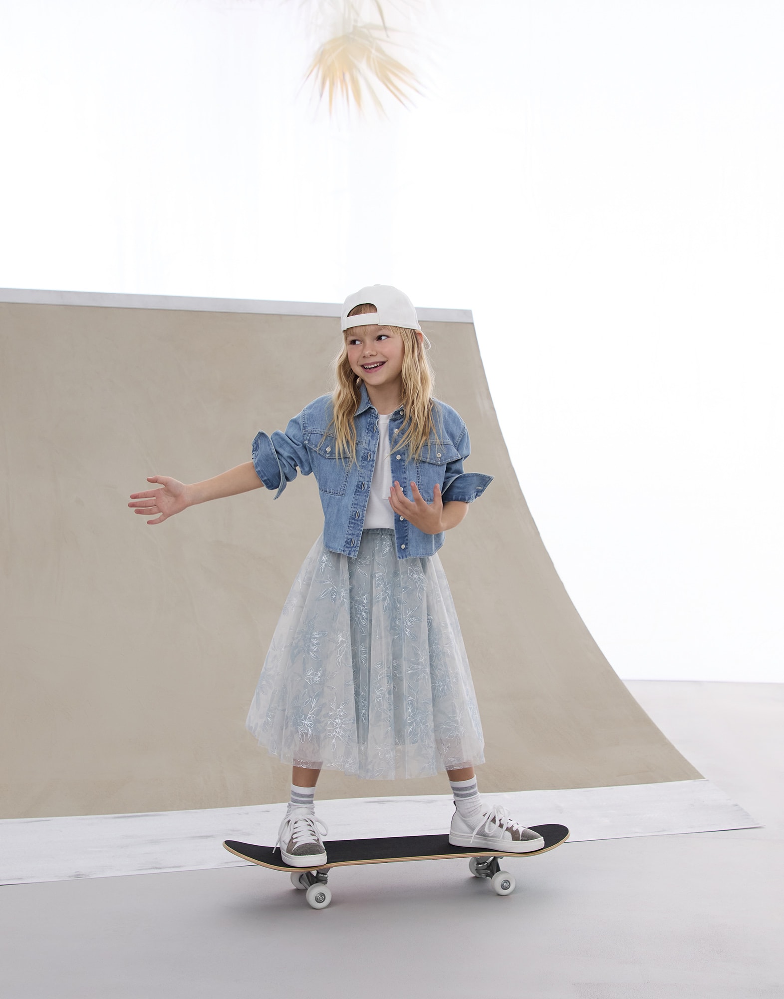 Tulle skirt for Girls in Panama | Brunello Cucinelli Tulle skirt for Girls in Panama | Brunello Cucinelli