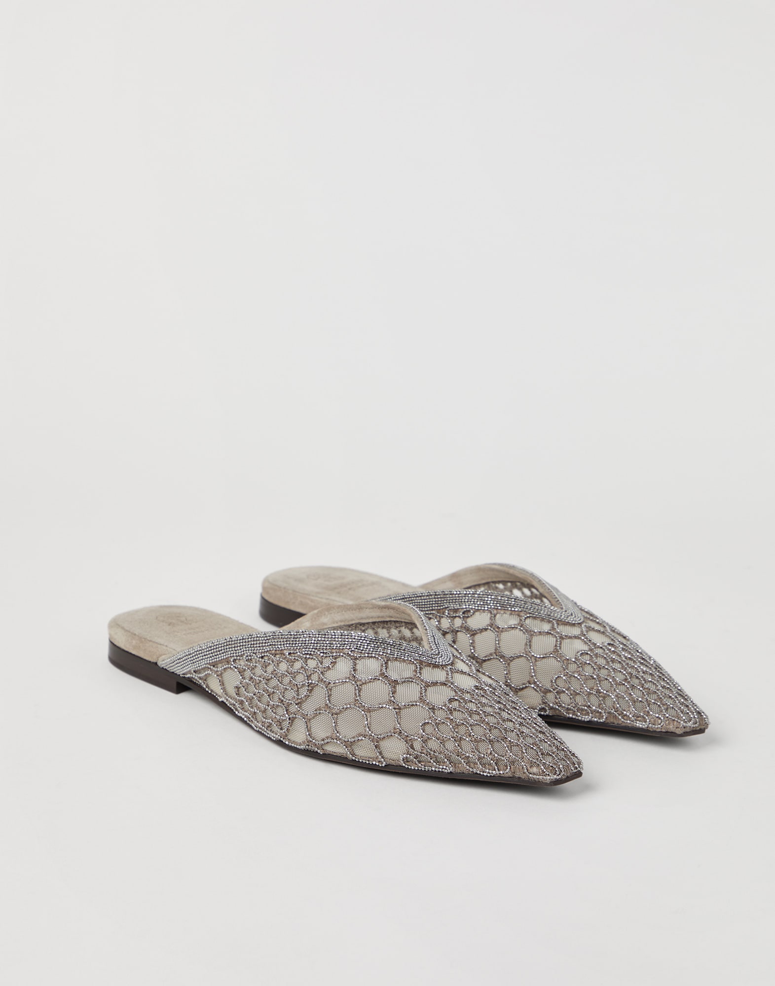 Slippers for Woman in Mud | Brunello Cucinelli Slippers for Woman in Mud | Brunello Cucinelli