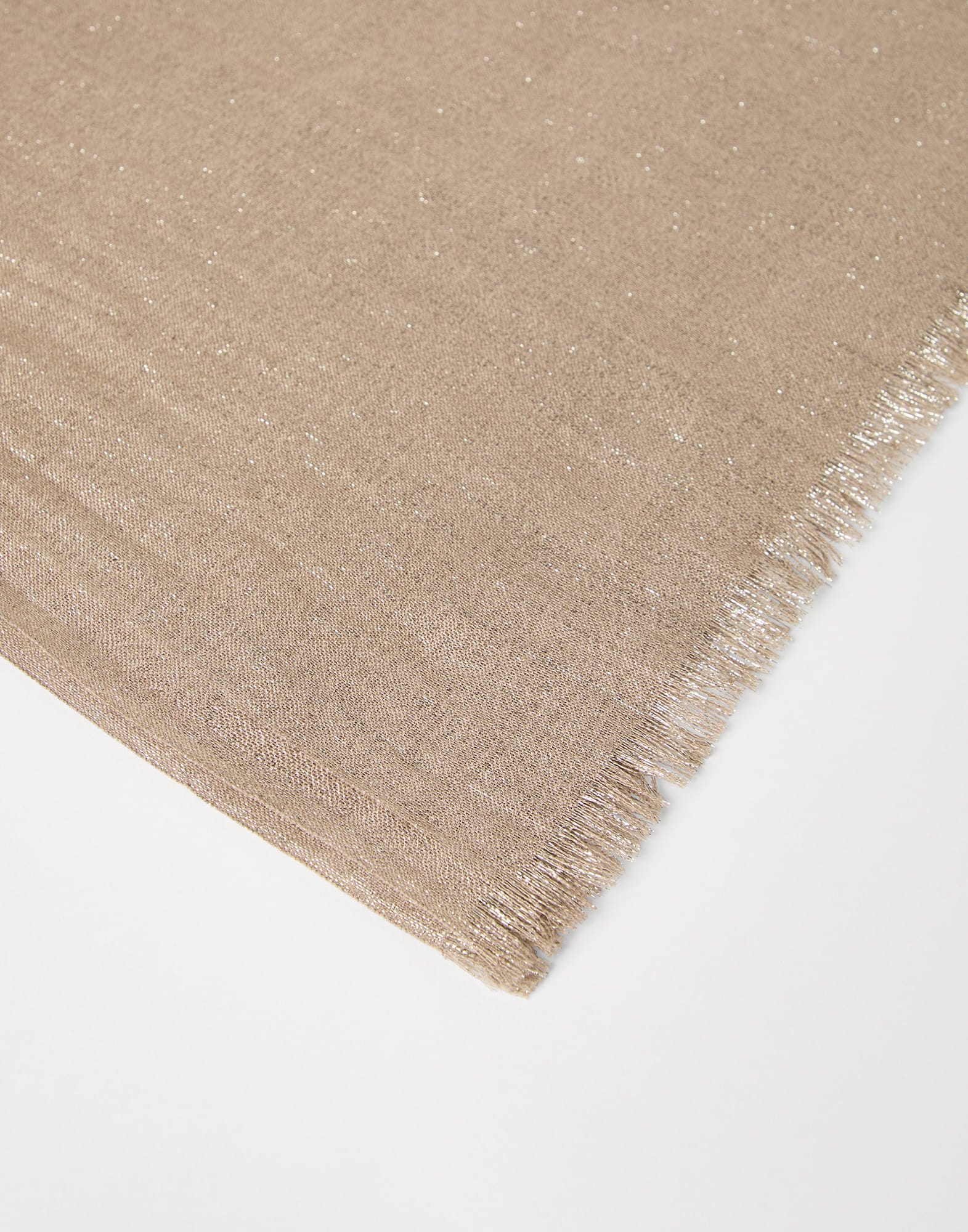 Sparkling scarf for Woman in Pearl Grey | Brunello Cucinelli Sparkling scarf for Woman in Pearl Grey | Brunello Cucinelli