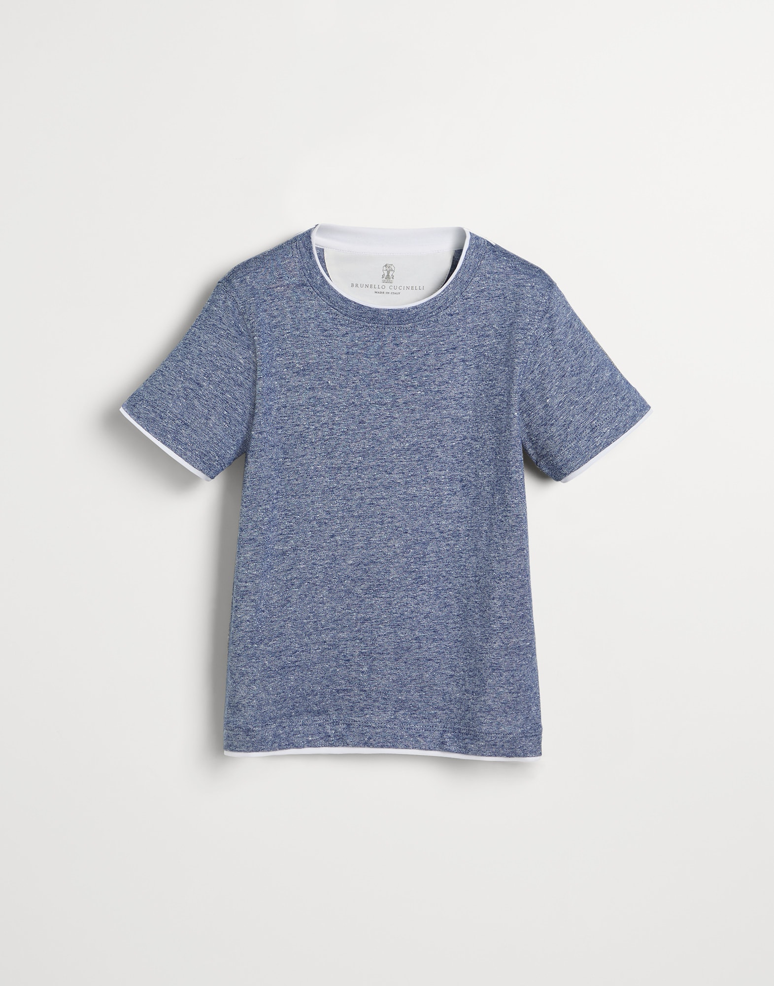 Jersey T-shirt Blue Boys - Brunello Cucinelli