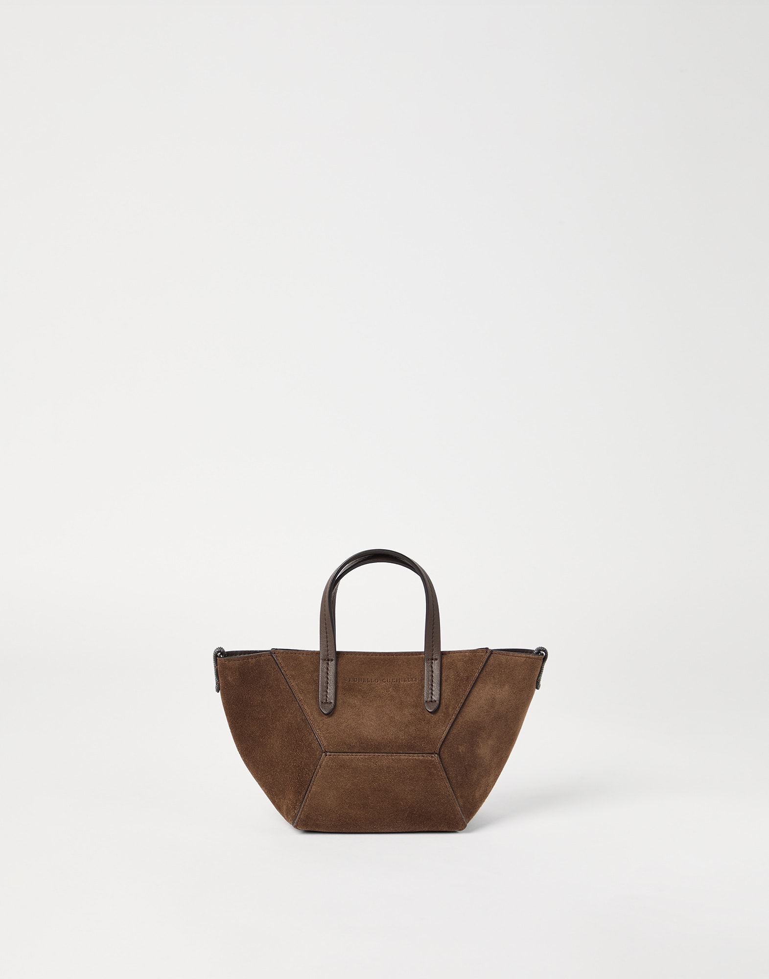 Calfskin Mini BC Duo bag Bark Woman - Brunello Cucinelli