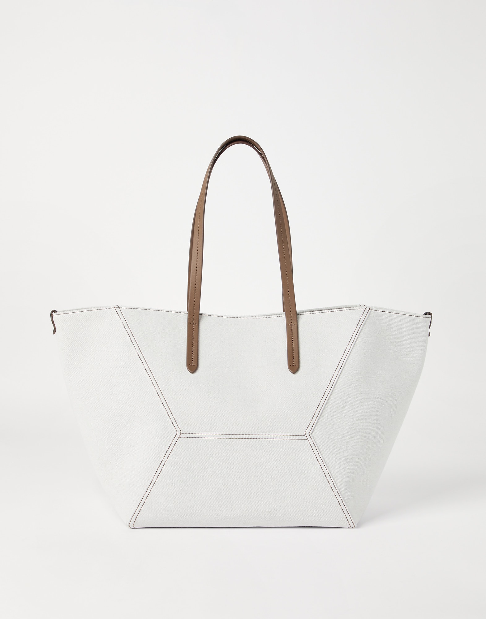 Gabardine BC Duo bag Chalk Woman - Brunello Cucinelli