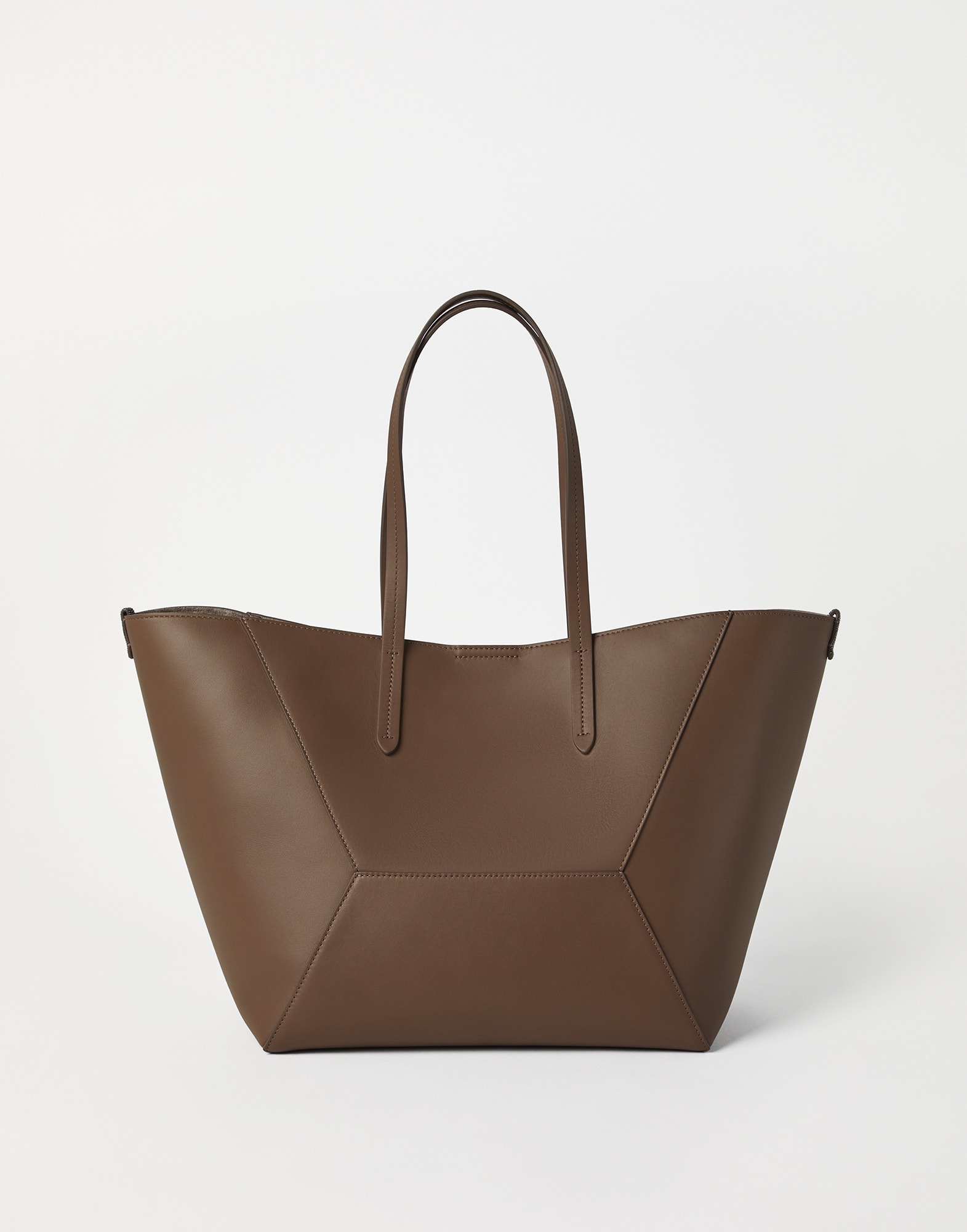 【関税込み】BRUNELLO CUCINELLI 'BC Duo' shopping bag Calfskin BC Duo bag for Woman in Pine Cone Brown | Brunello