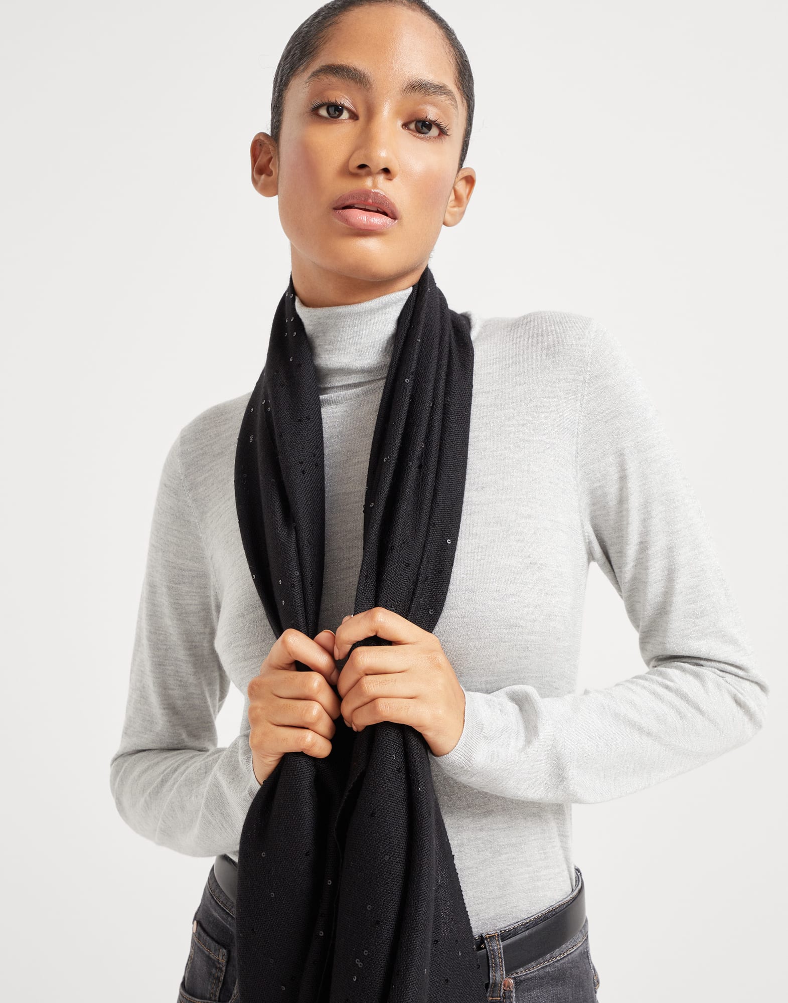 マフラー・ストール BRUNELLO CUCINELLI CASHMERE SCARF WITH マフラー・ストール BRUNELLO CUCINELLI CASHMERE SCARF WITH