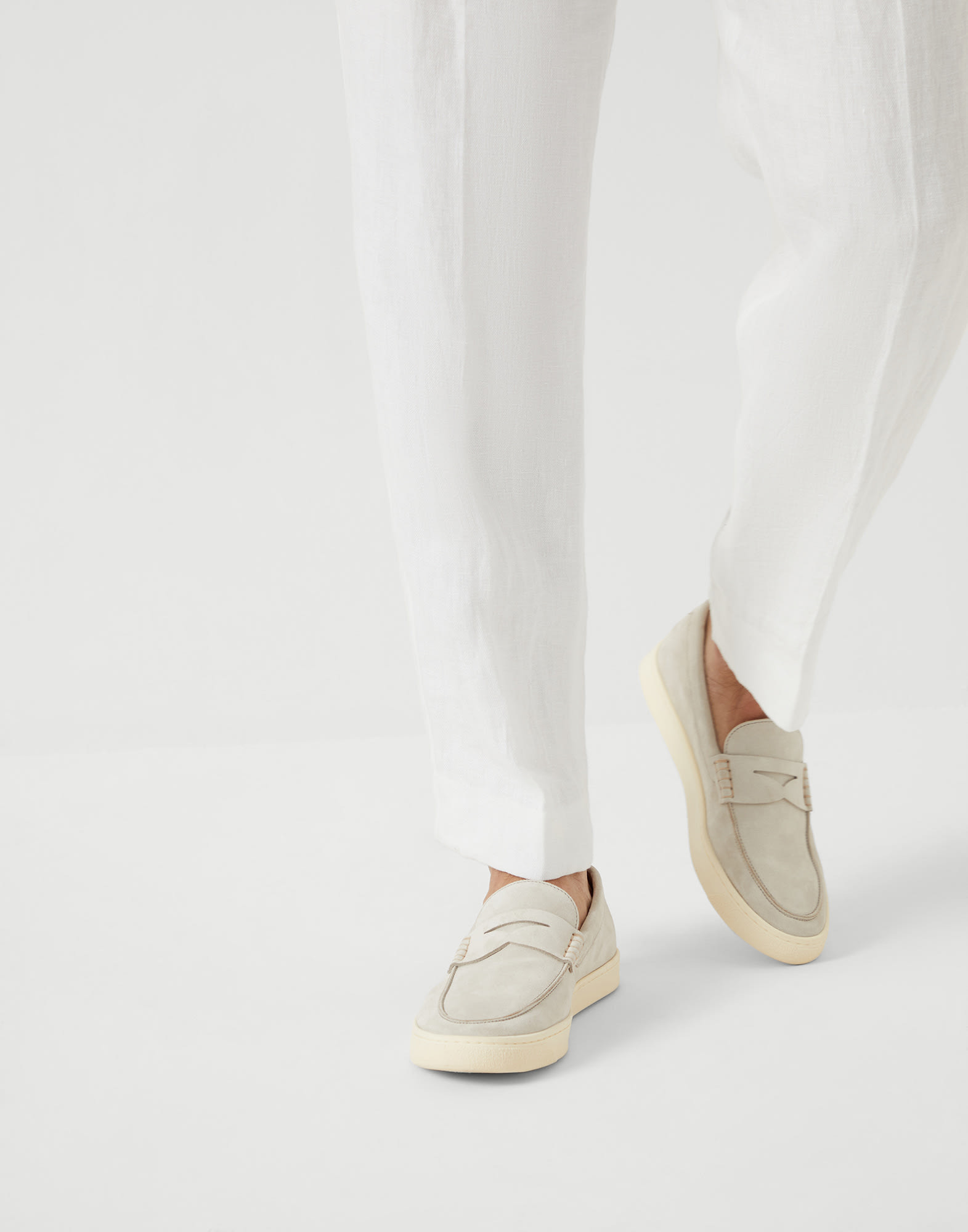 【関税込み】BRUNELLO CUCINELLI Loafers-sneakers Loafer sneakers for Man in Blue | Brunello Cucinelli