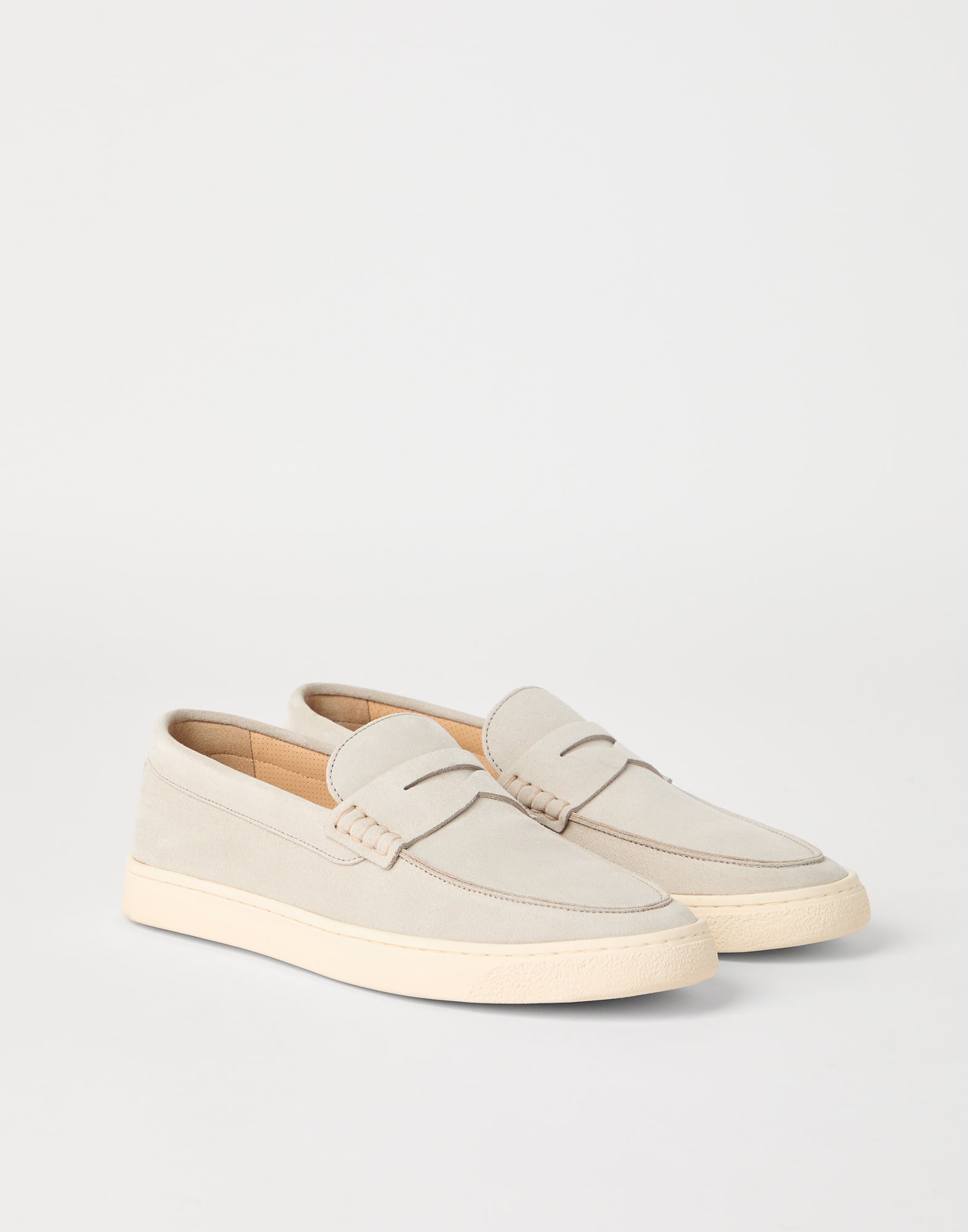Loafer sneakers for Man in Off-White Brunello Cucinelli