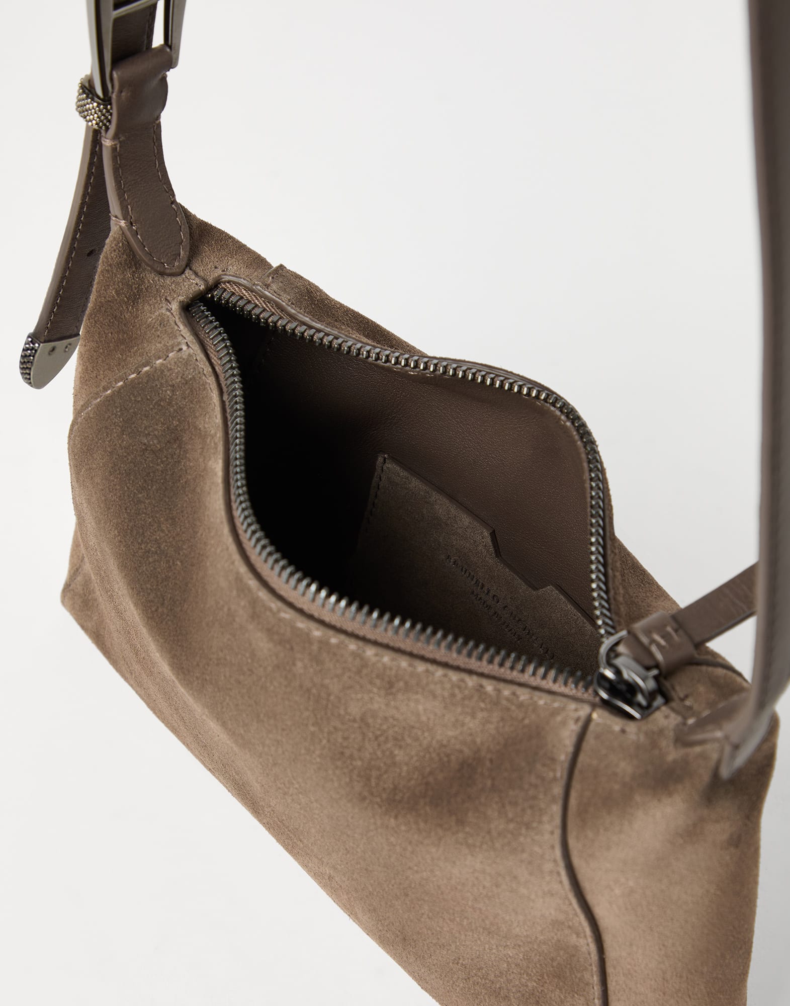 Suede BC Duo Shoulder bag for Woman in Taupe | Brunello Suede BC Duo Shoulder bag for Woman in Taupe | Brunello