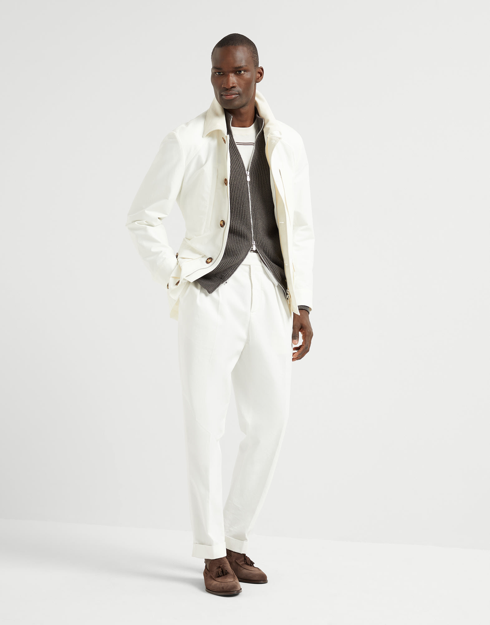 Polo-Style Sweater - Full look - View Full Screen