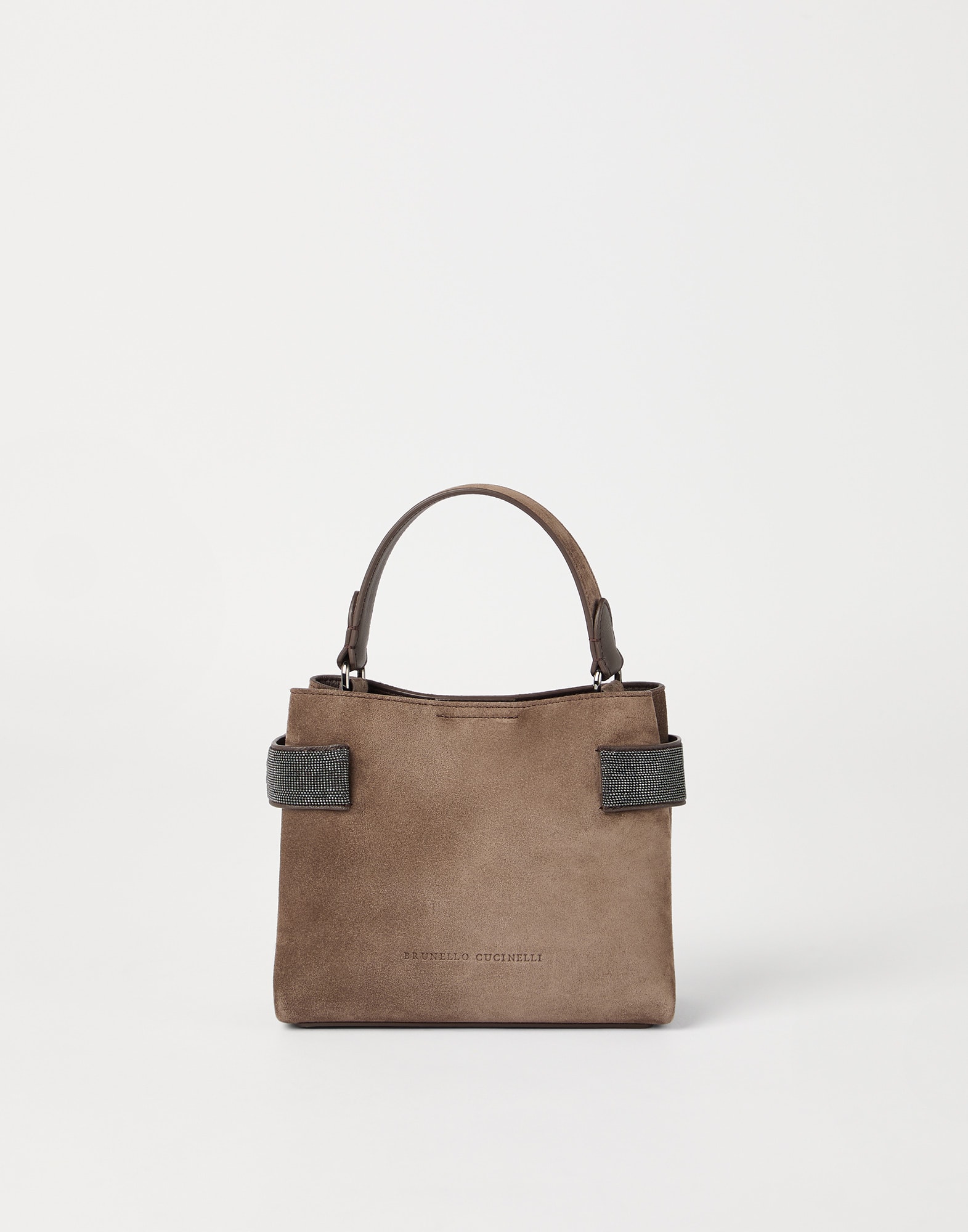 Small Top-Handle Essence bag for Woman in Light Grey Small Top-Handle Essence bag for Woman in Light Grey