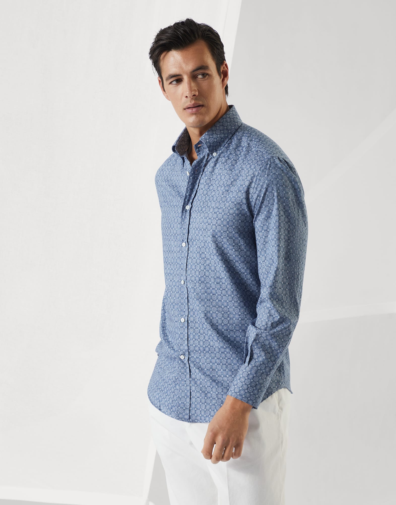 Camicia Bianca Moda Camicia Dentro O Fuori Uomo Camicia Di Lino