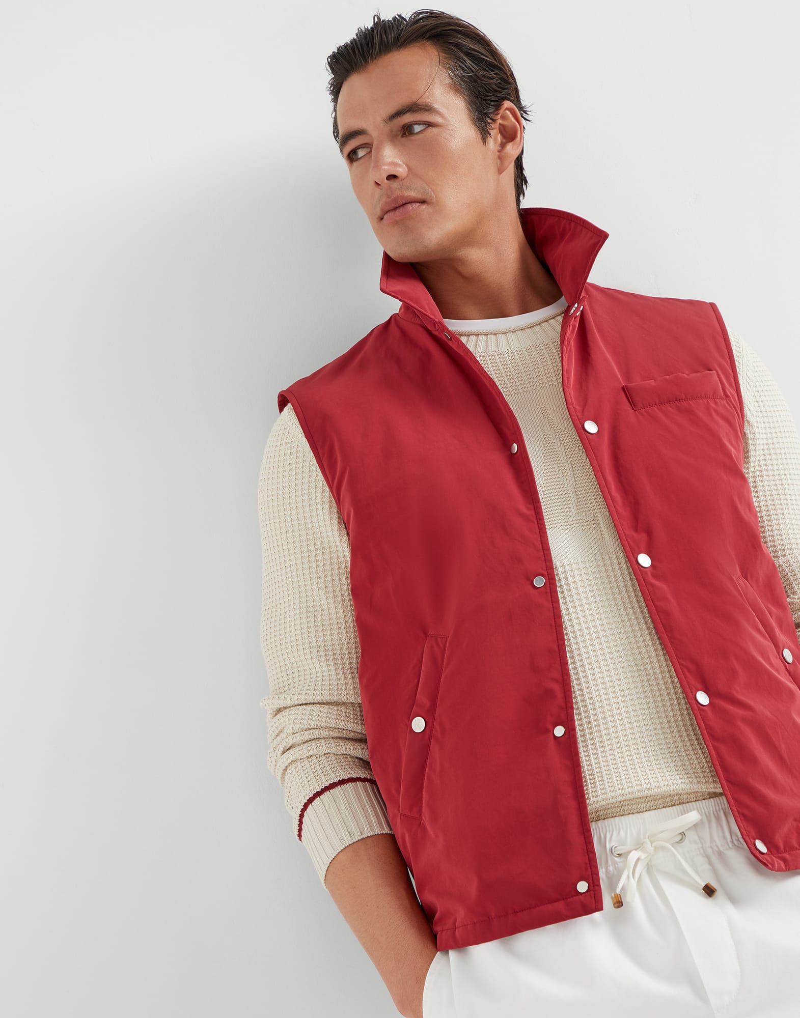 Thermore® 夹袄马甲 樱桃色 男款 - Brunello Cucinelli