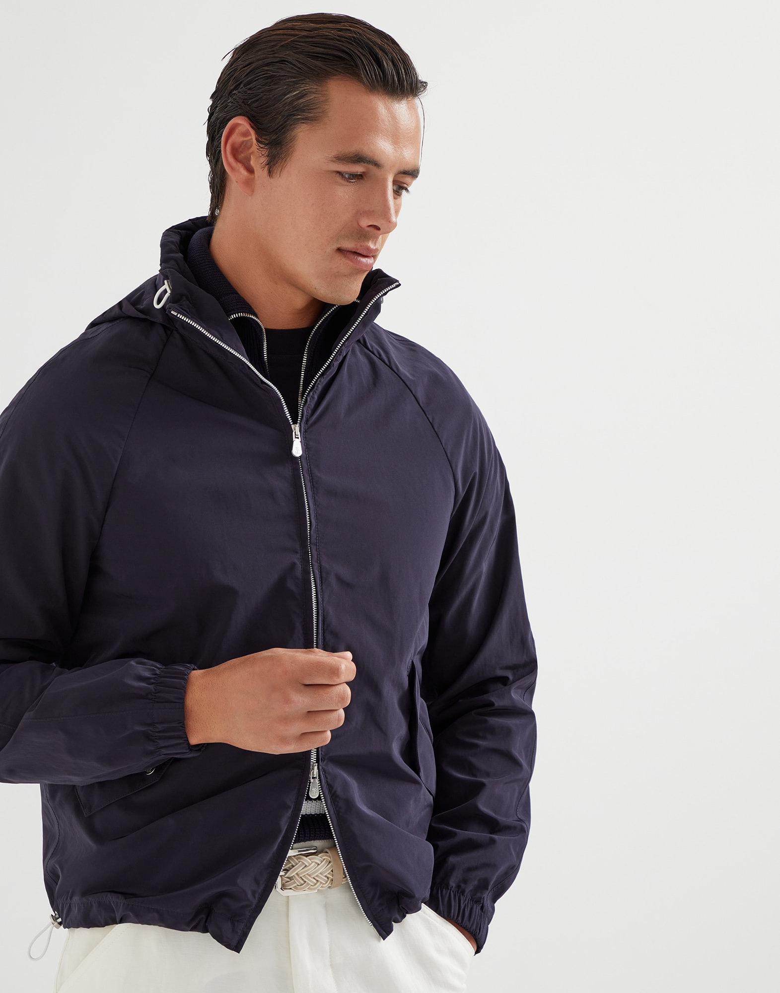 Giubbino idrorepellente Blu Navy Uomo - Brunello Cucinelli