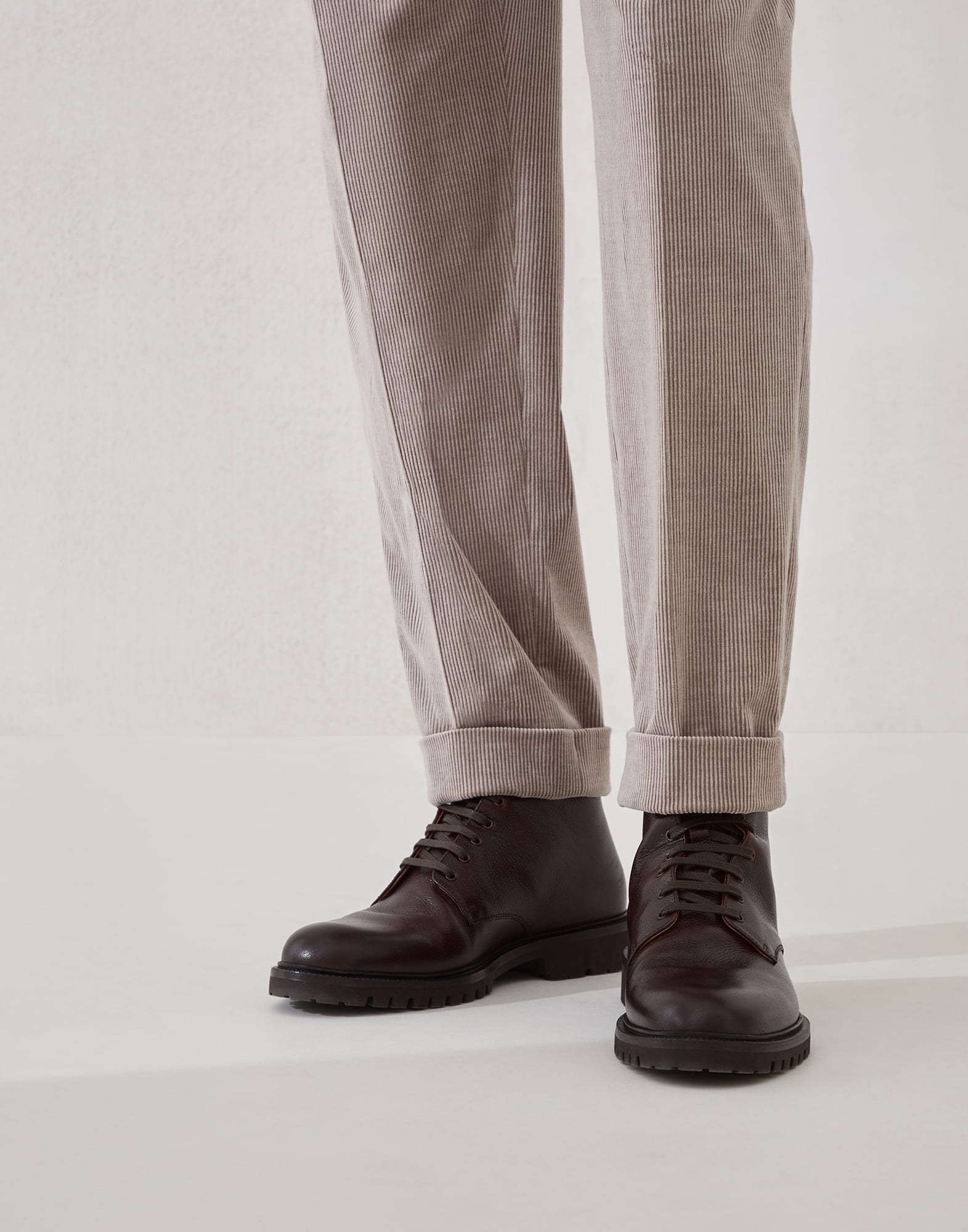 Boot in vitello Espresso Uomo - Brunello Cucinelli